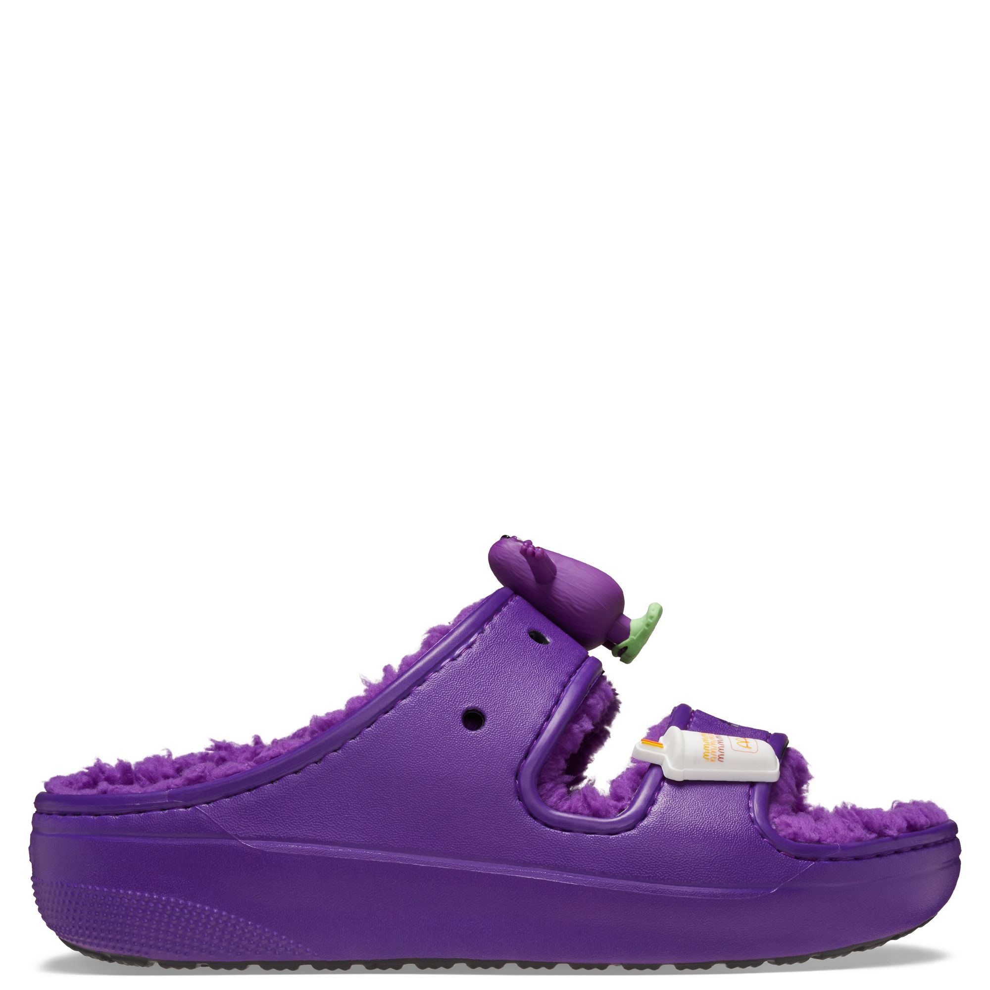 Purple crocs with on sale fur