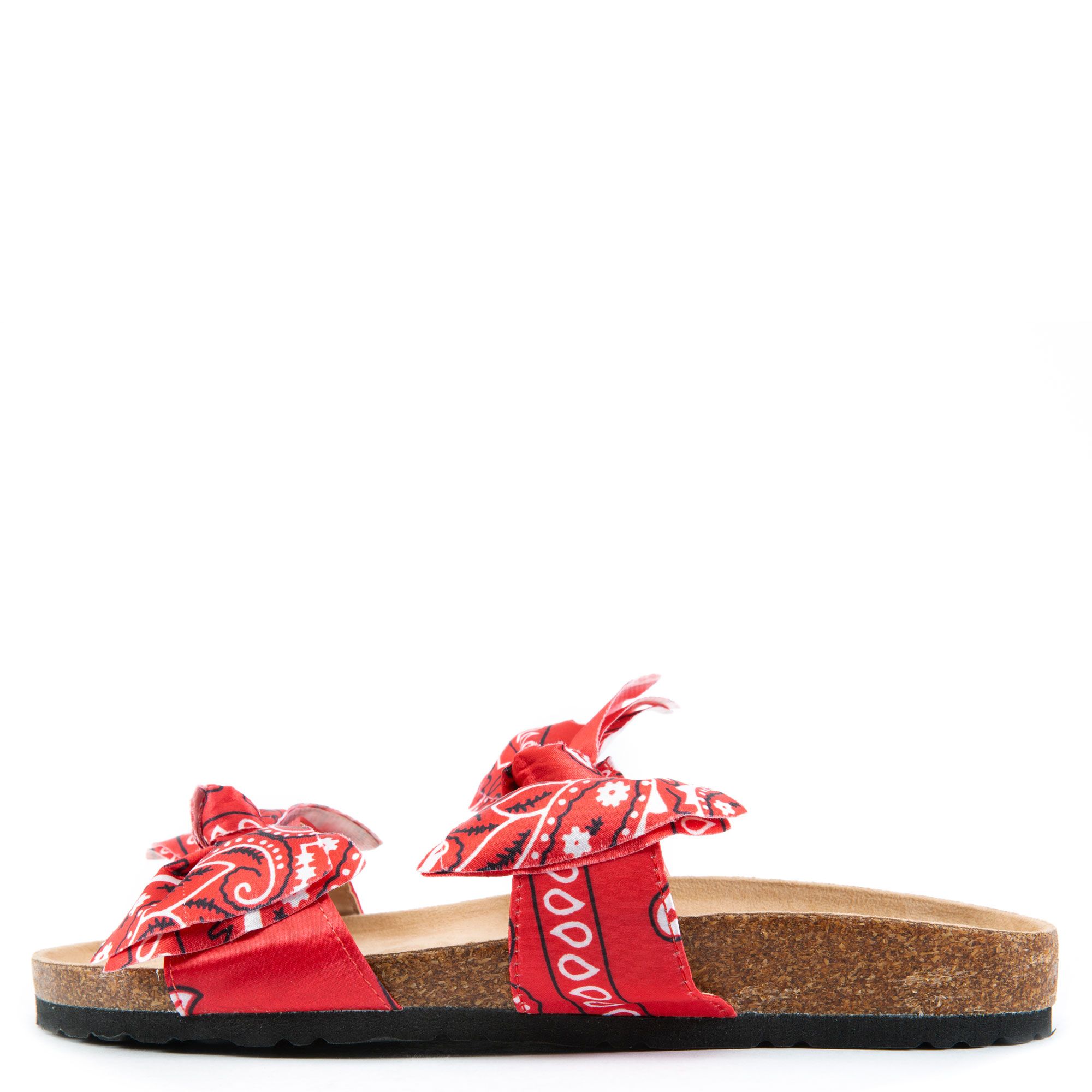 Bandana Sandals with Matching Handbag Size 8 Red