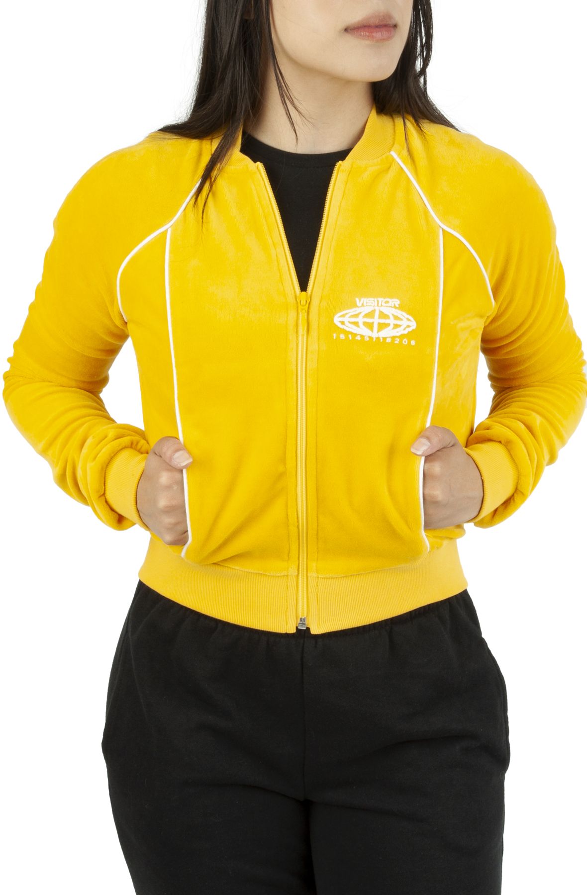 VISITOR OF EARTH Visitor Velour Zip Jacket VOE16 - Shiekh