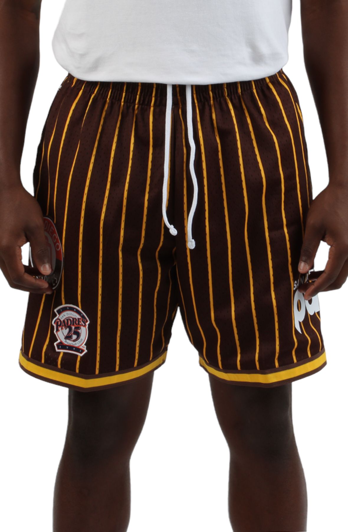 MITCHELL AND NESS San Diego Padres Basketball Short PSHR5013-SDPYYPPPBROW -  Shiekh