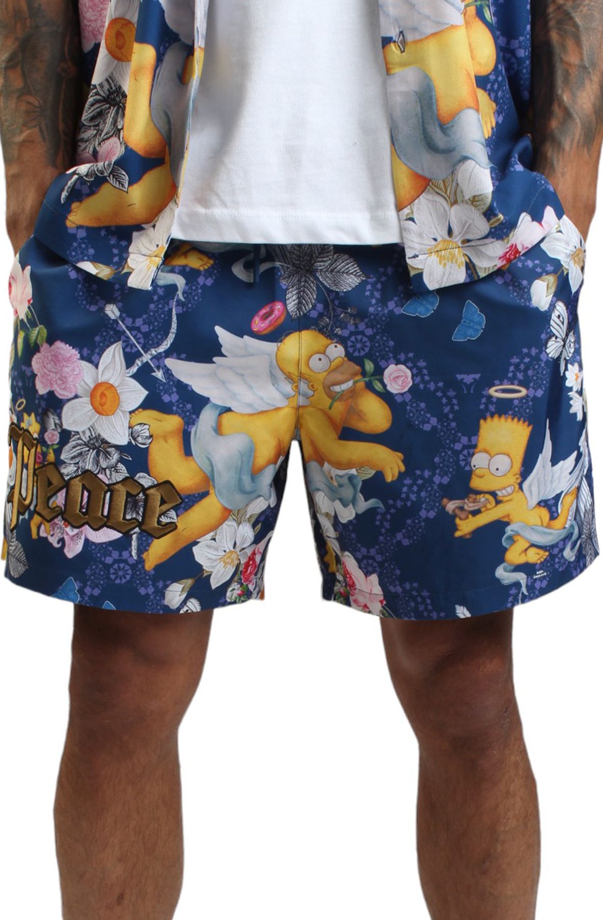【HI FI FNK】Ariel Cotton Bermuda Shorts Stockton Print Elastic Waist 18