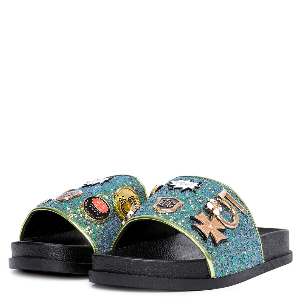 green slides for women