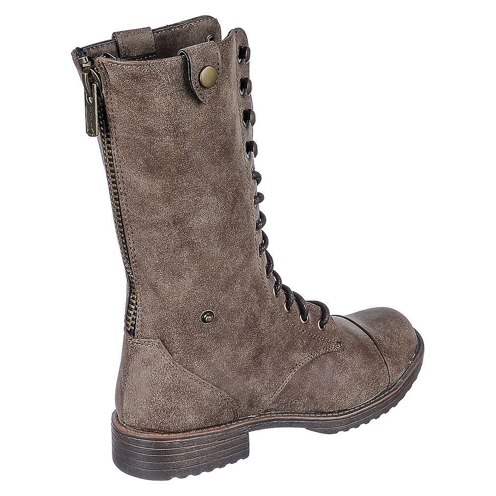 brown combat boots women