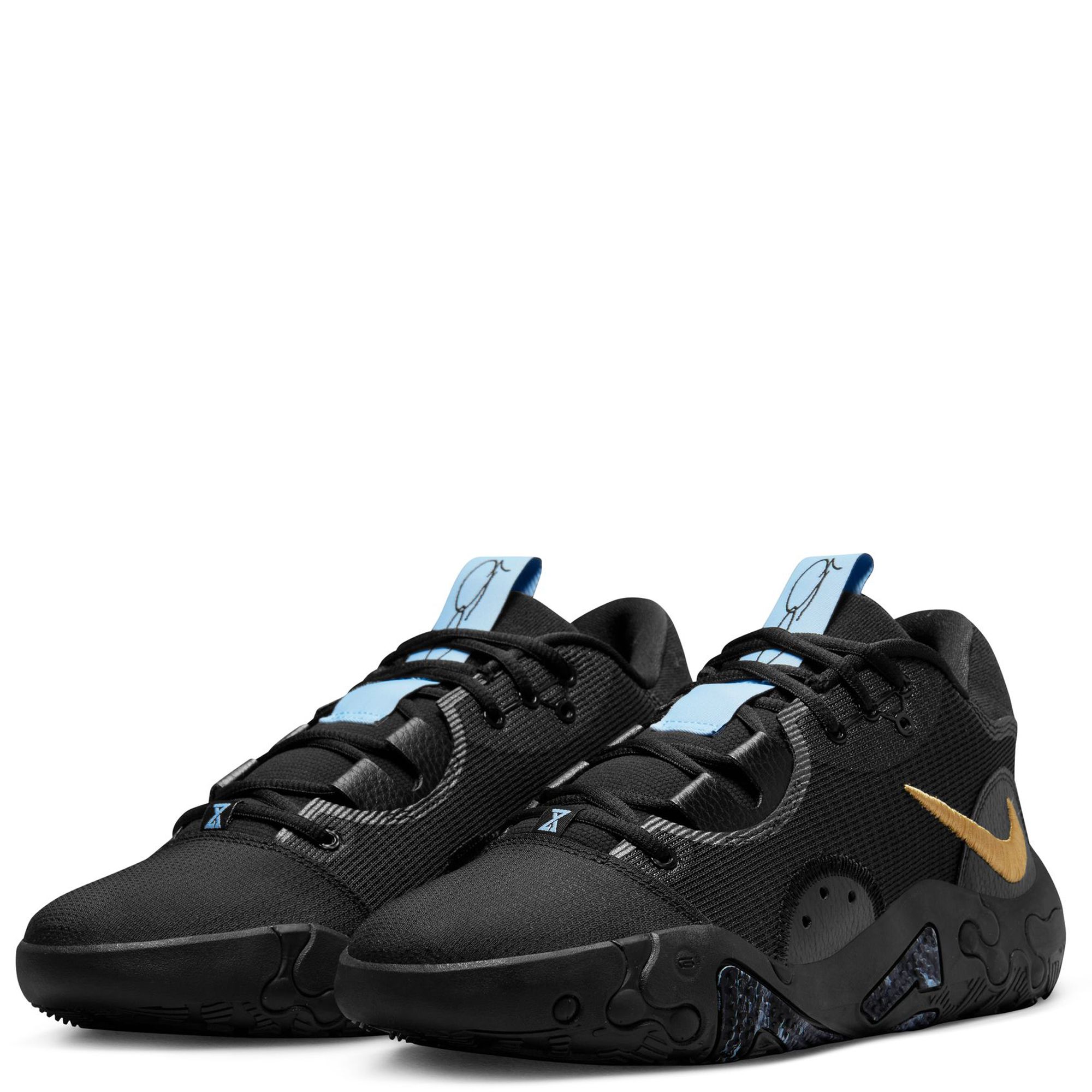 Nike PG 6 Black/Metallic Gold/Celestine Blue Men's Basketball Shoe