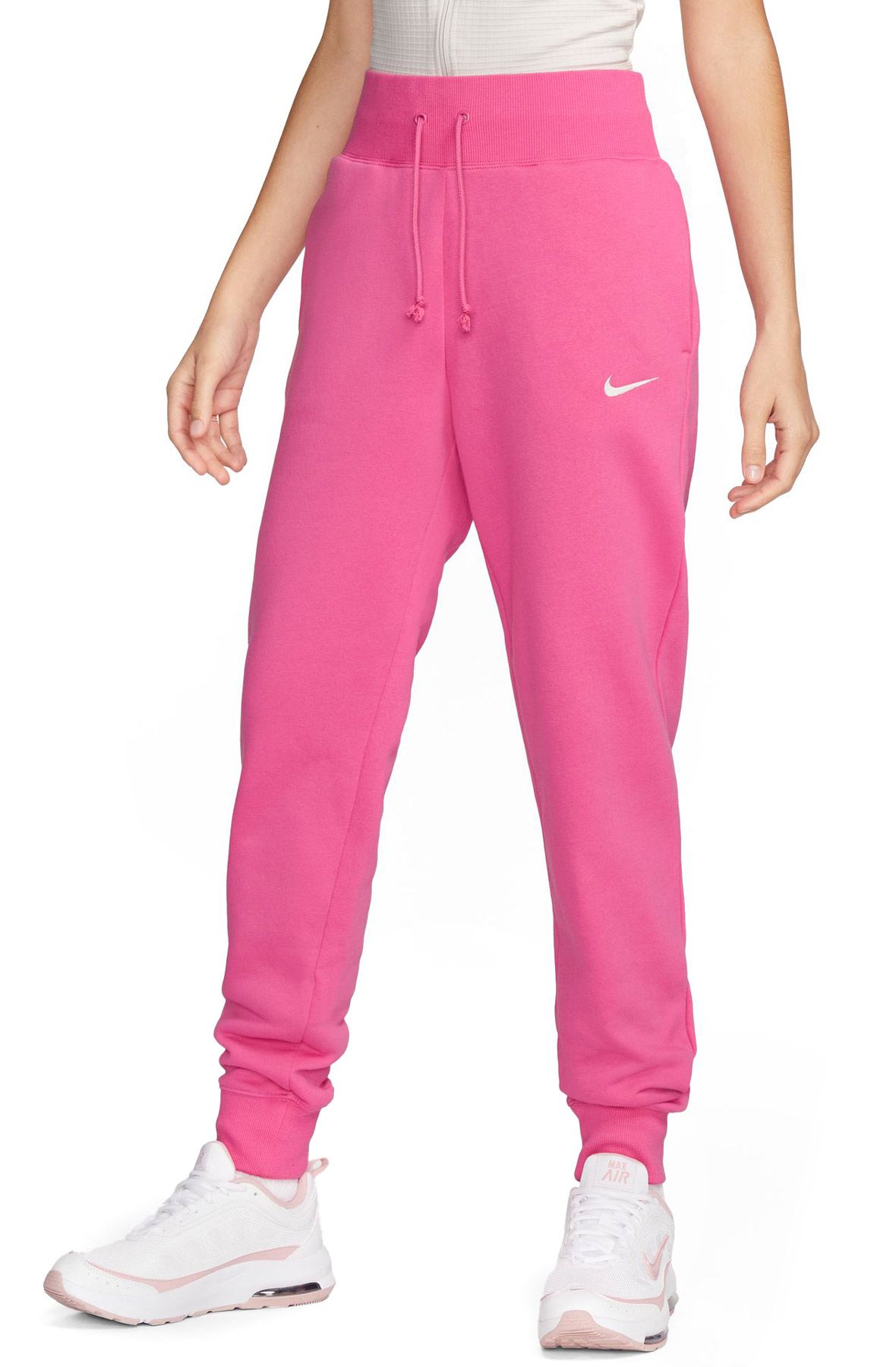 Nike WMNS Phoenix Fleece High-Waisted Oversized Sweatpants Pink - CORAL  CHALK/SAIL