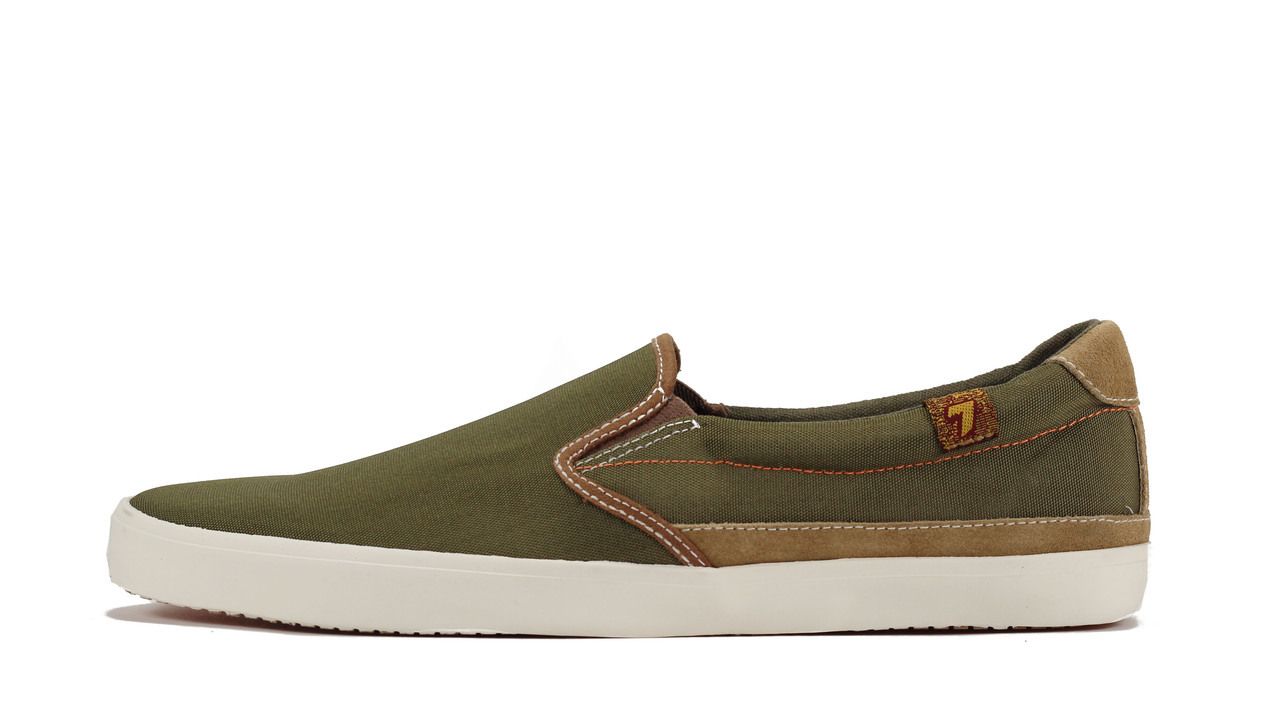 army green slip on sneakers