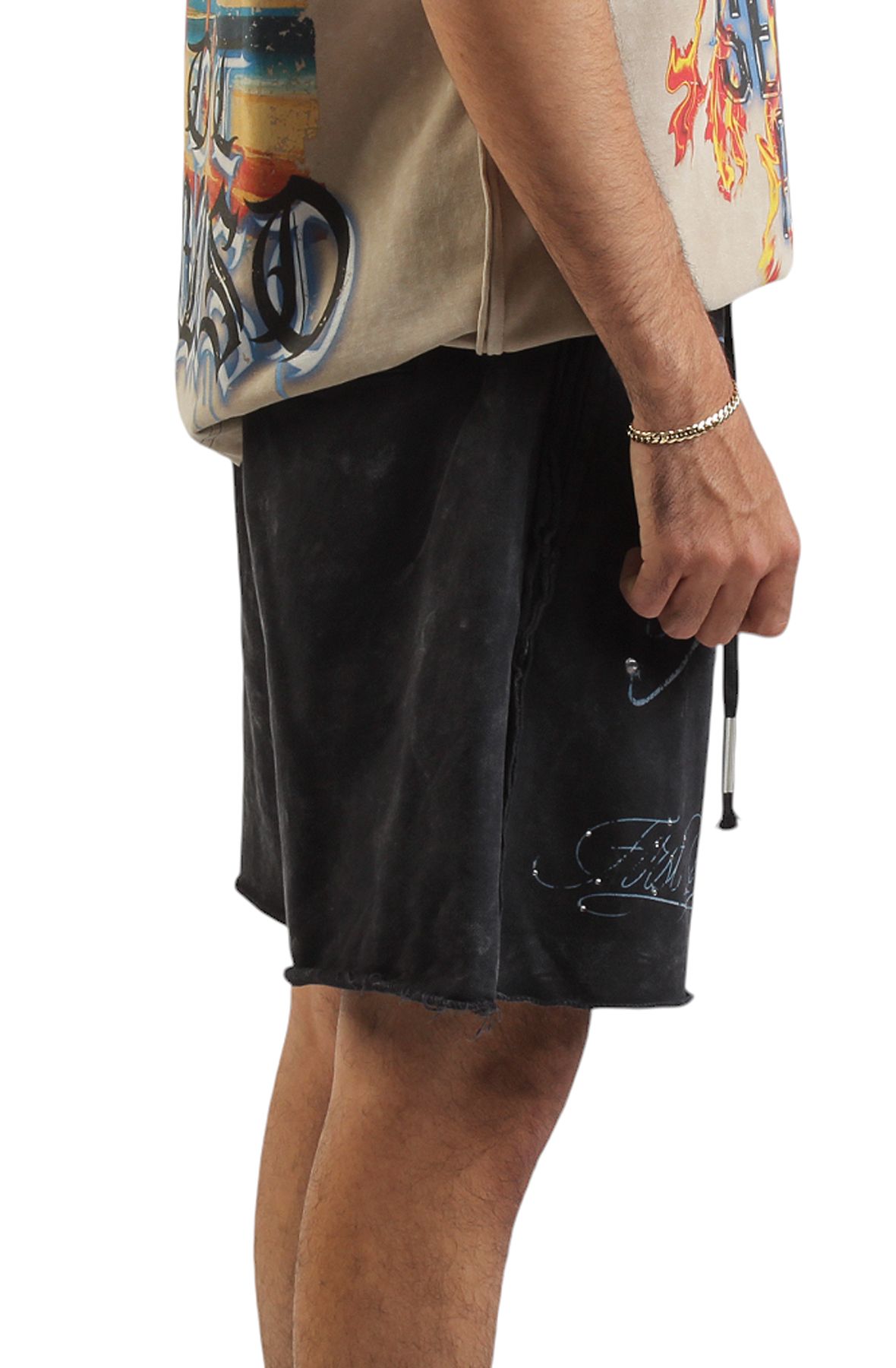 FIRST ROW Lost Paradiso Shorts FRB2575-BLK - Shiekh