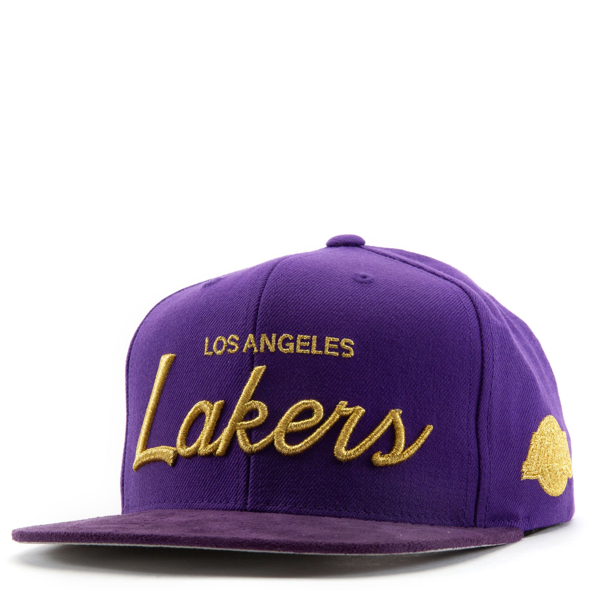 Mitchell and Ness XL Logo 2 Tone LA Lakers Snapback - Gold/Purple - New Star