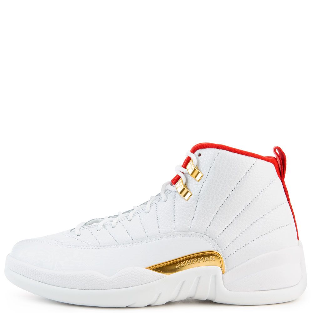gold red and white jordans