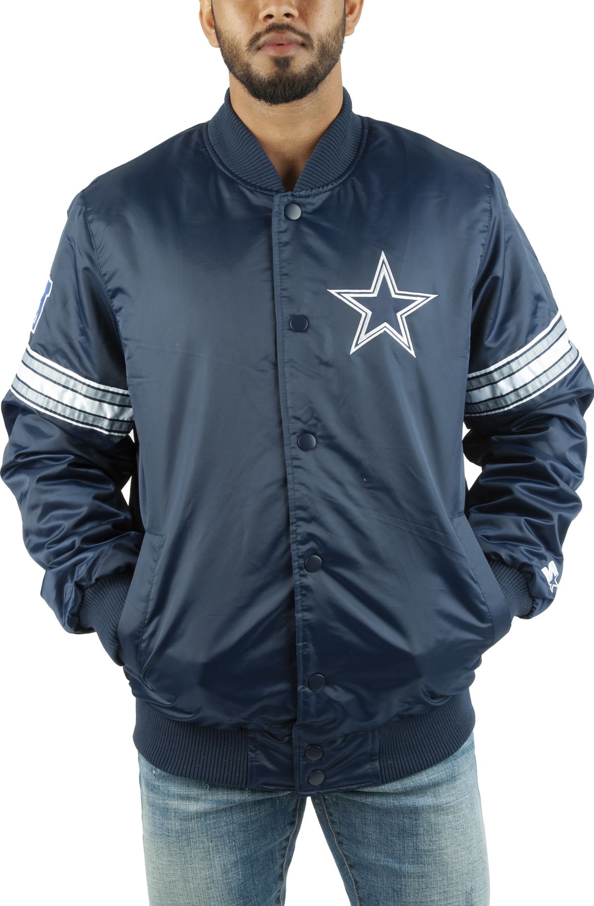 Starter Dallas Cowboys Pick and Roll Jacket Navy/Grey