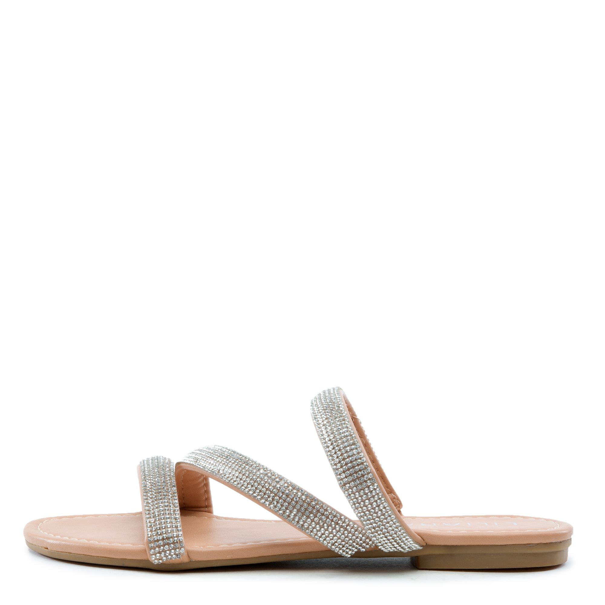 LILIANA Muse-1 Rhinestone Sandals MUSE-1-NUD - Shiekh