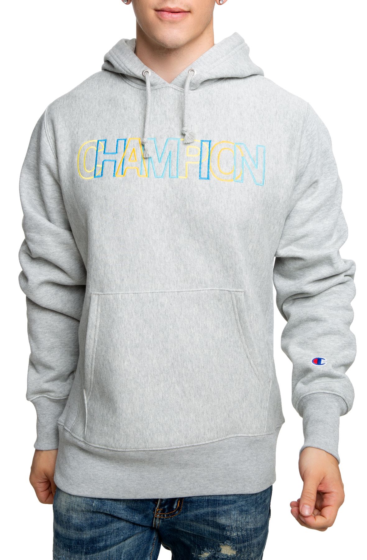 Reverse Weave Pullover Hoodie Oxford Gray