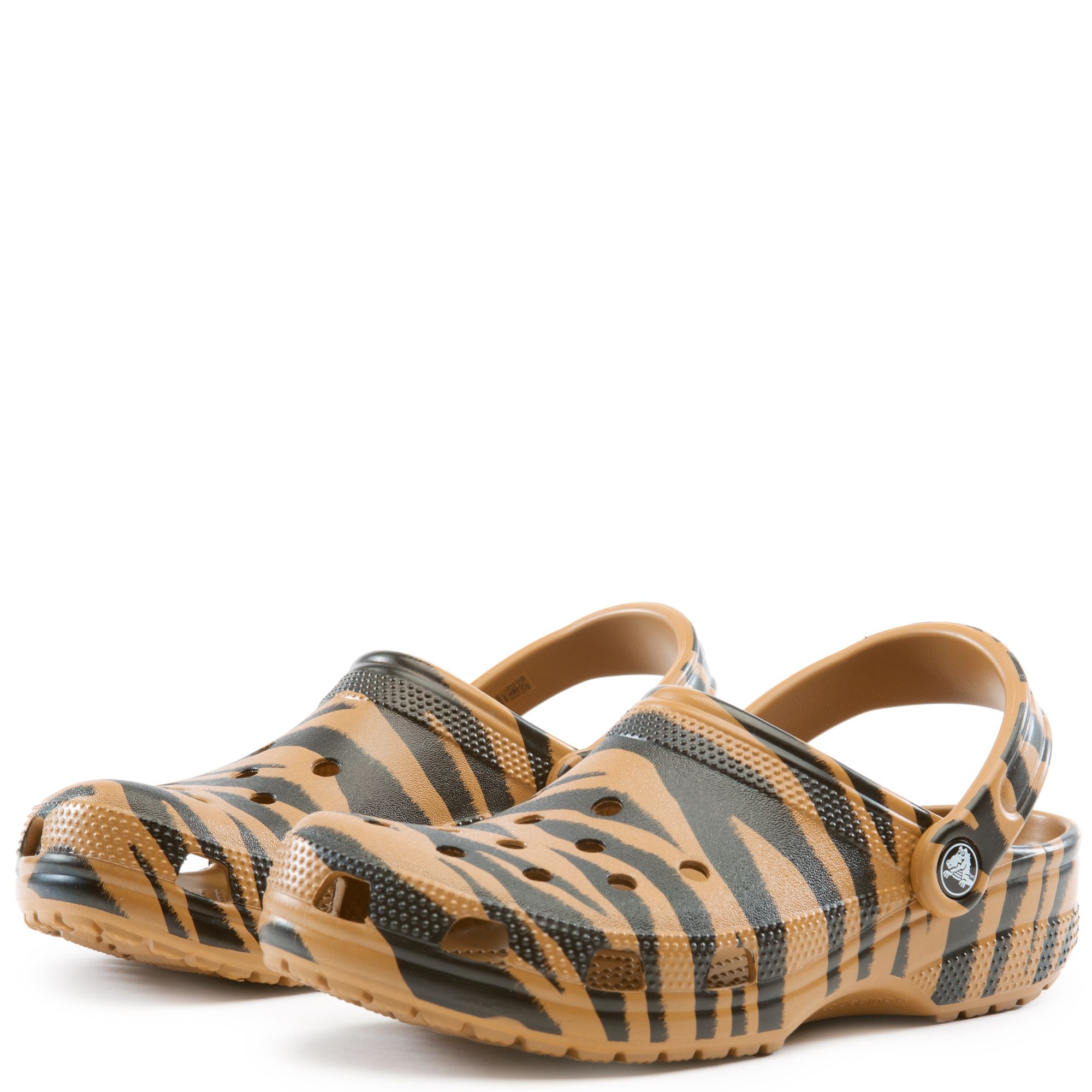 Zebra crocs on sale