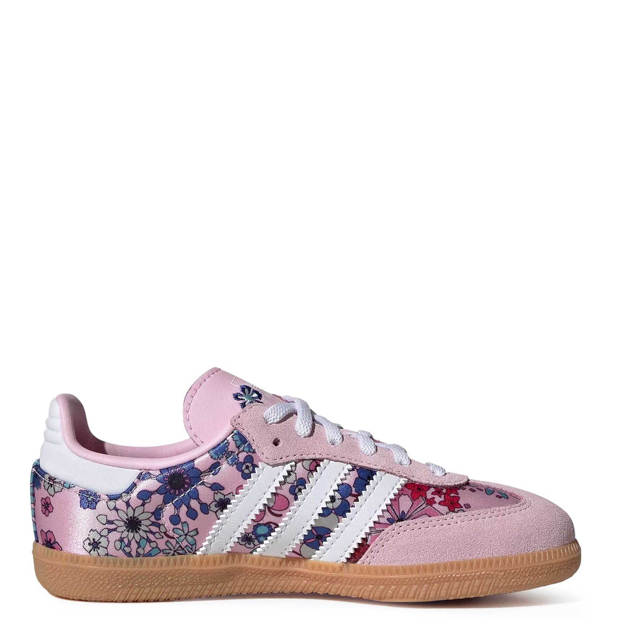 韓国　 Samba ライトブルー ピンク スニーカー ADIDAS Pre-School Liberty London Samba OG JQ2007 - Shiekh
