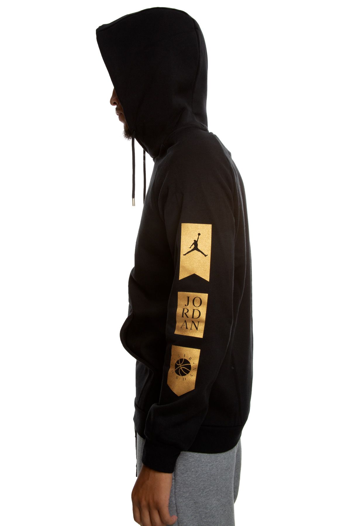 jordan black gold hoodie
