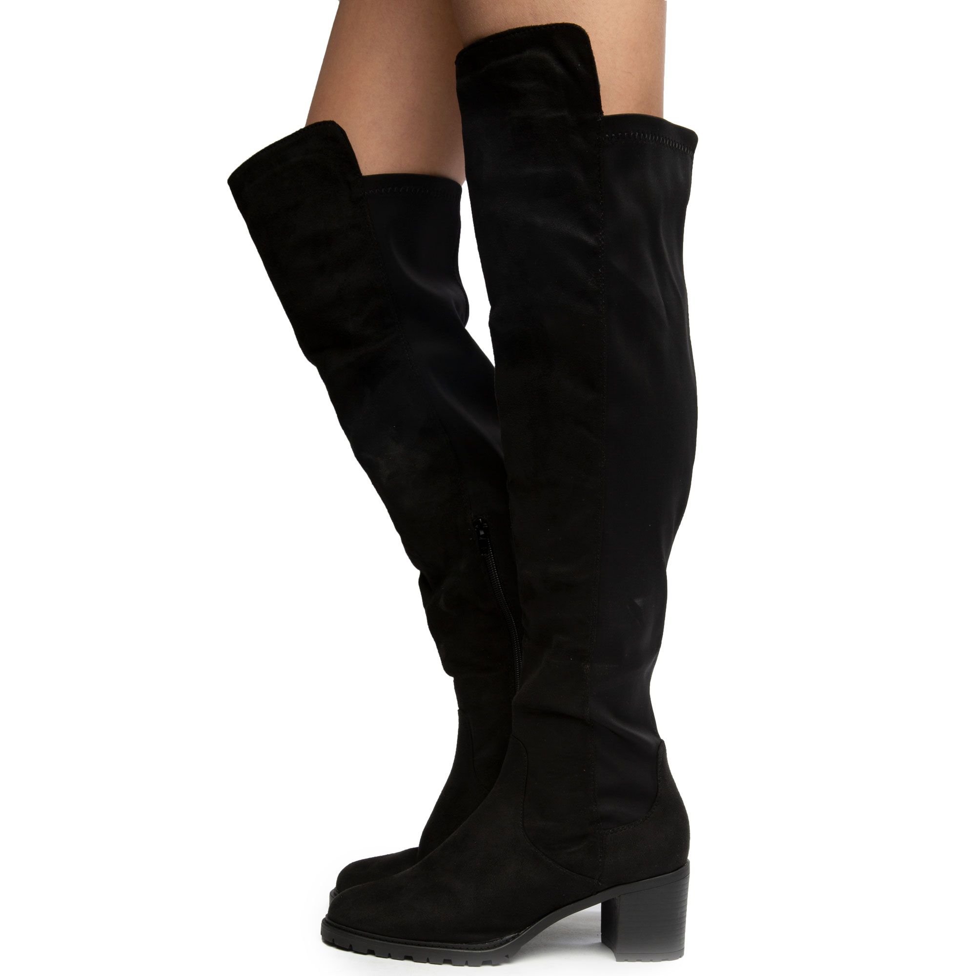 LEGEND FOOTWEAR INC Enzo-14 Over The Knee Boots ENZO-14-BLACK - Shiekh