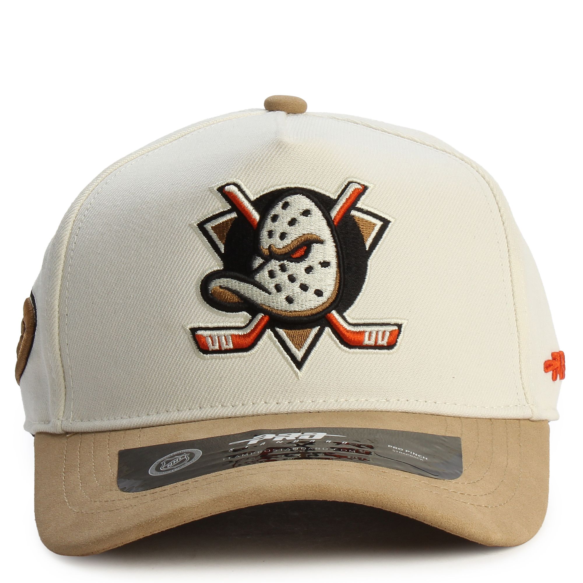 PRO STANDARD NHL Anaheim Ducks Signature Suede Pro Pinch Strapback