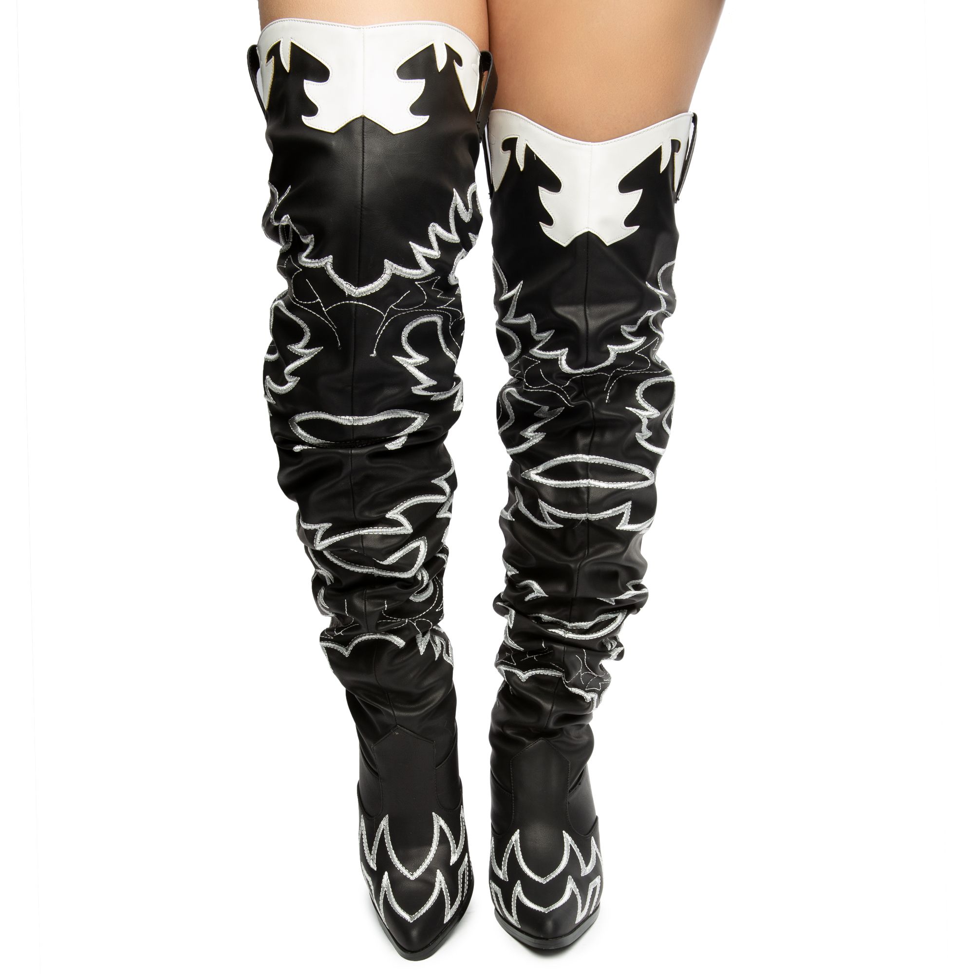 CAPE ROBBIN Kelsey-21 Thigh High Boots KELSEY-21/BLACK - Shiekh