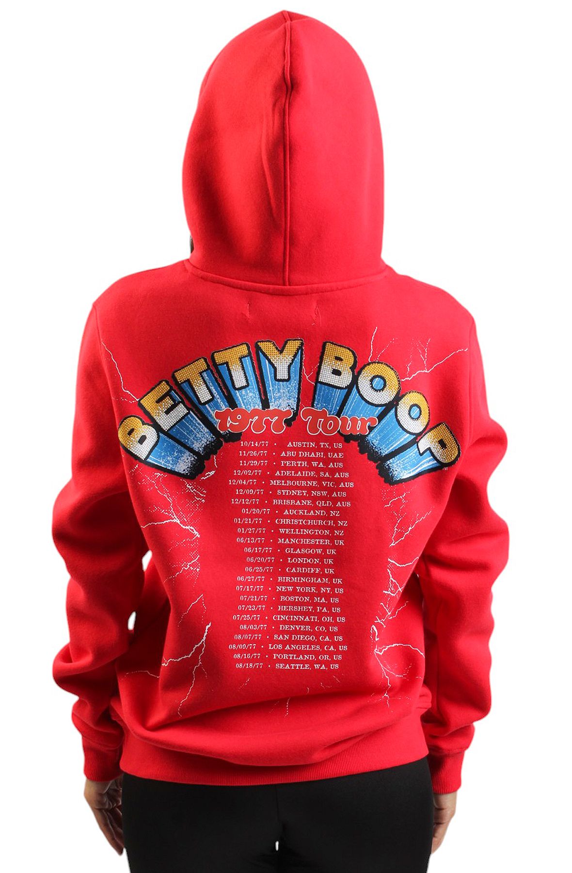 MAXIMA BETTY BOOP TOUR DATES HOODIE BT50020-ZRD - Shiekh