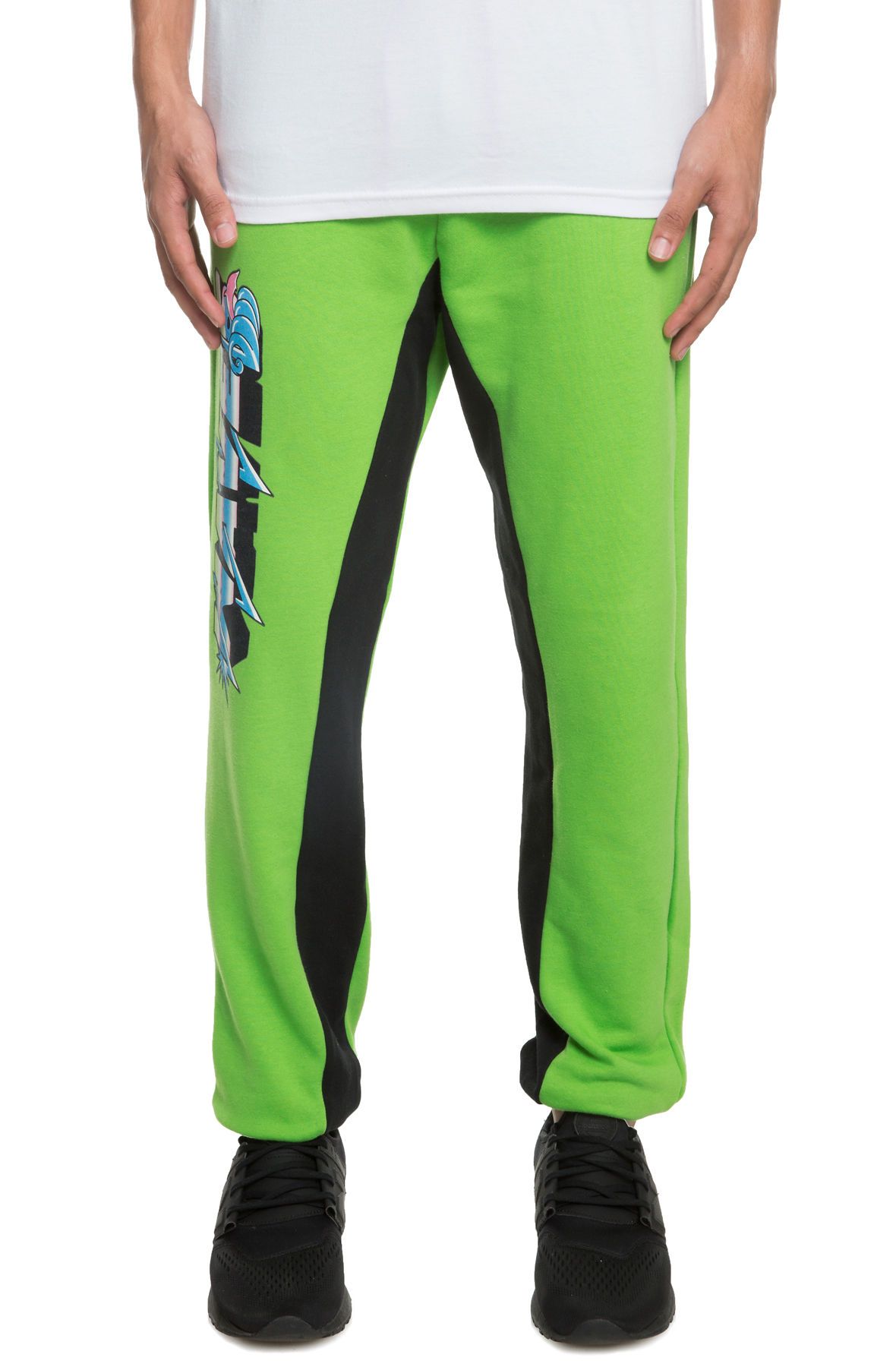 green sweatpants