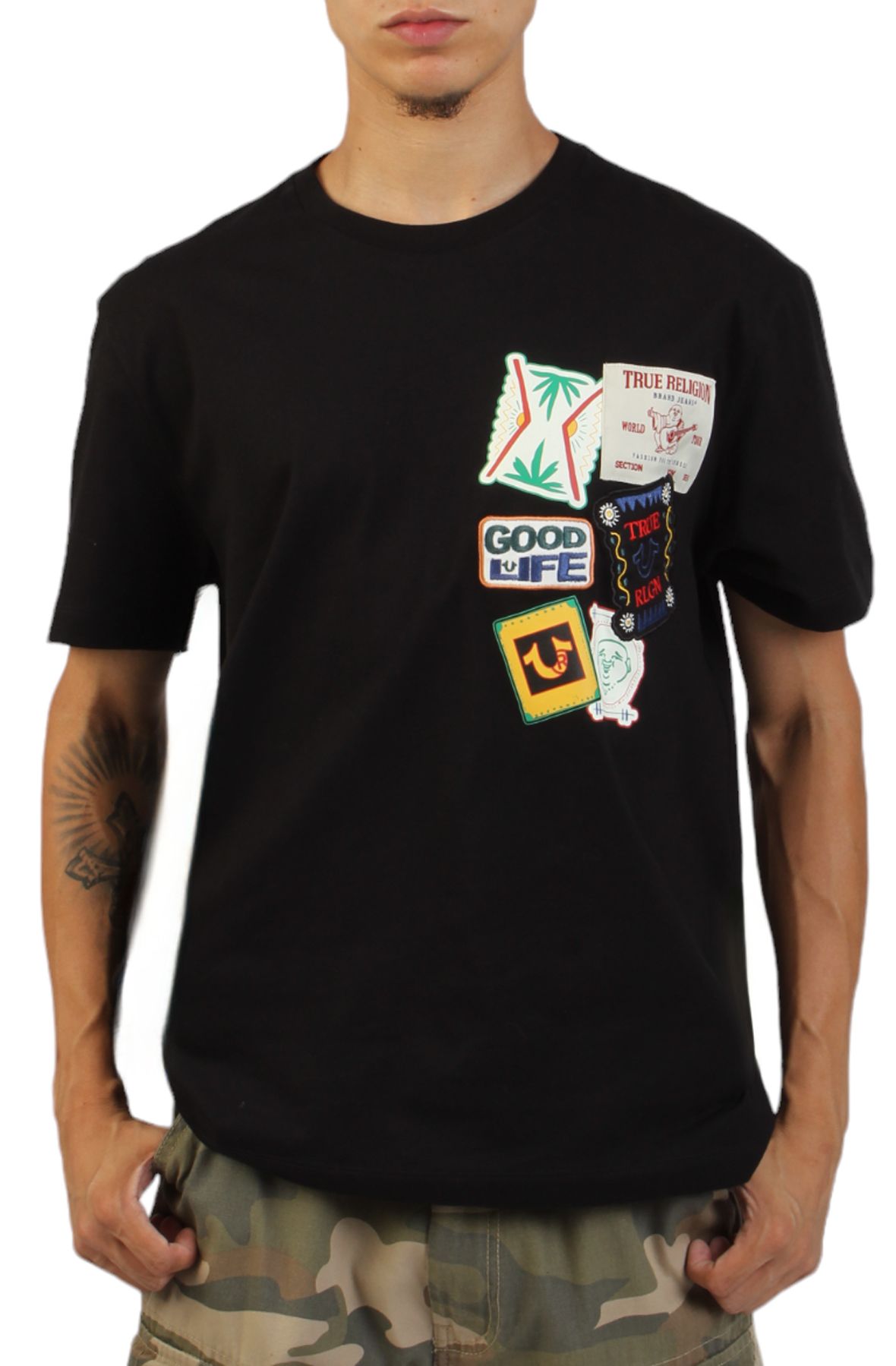 TRUE RELIGION Resort Patch T-Shirt 108765-JTBLK - Shiekh TRUE RELIGION Resort Patch T-Shirt 108765-JTBLK - Shiekh