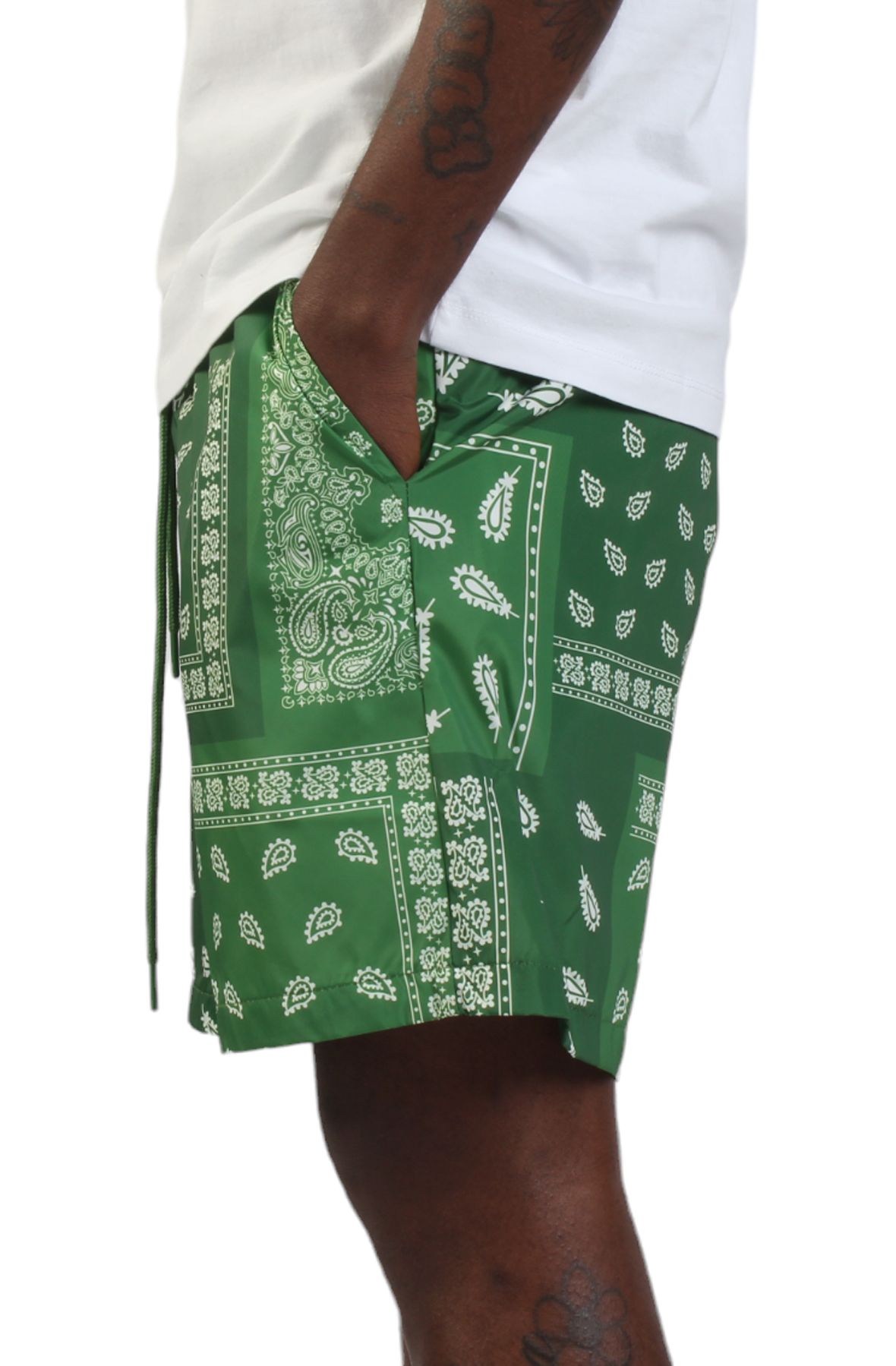 FBRK Paisley Nylon Short 941-912OLV - Shiekh