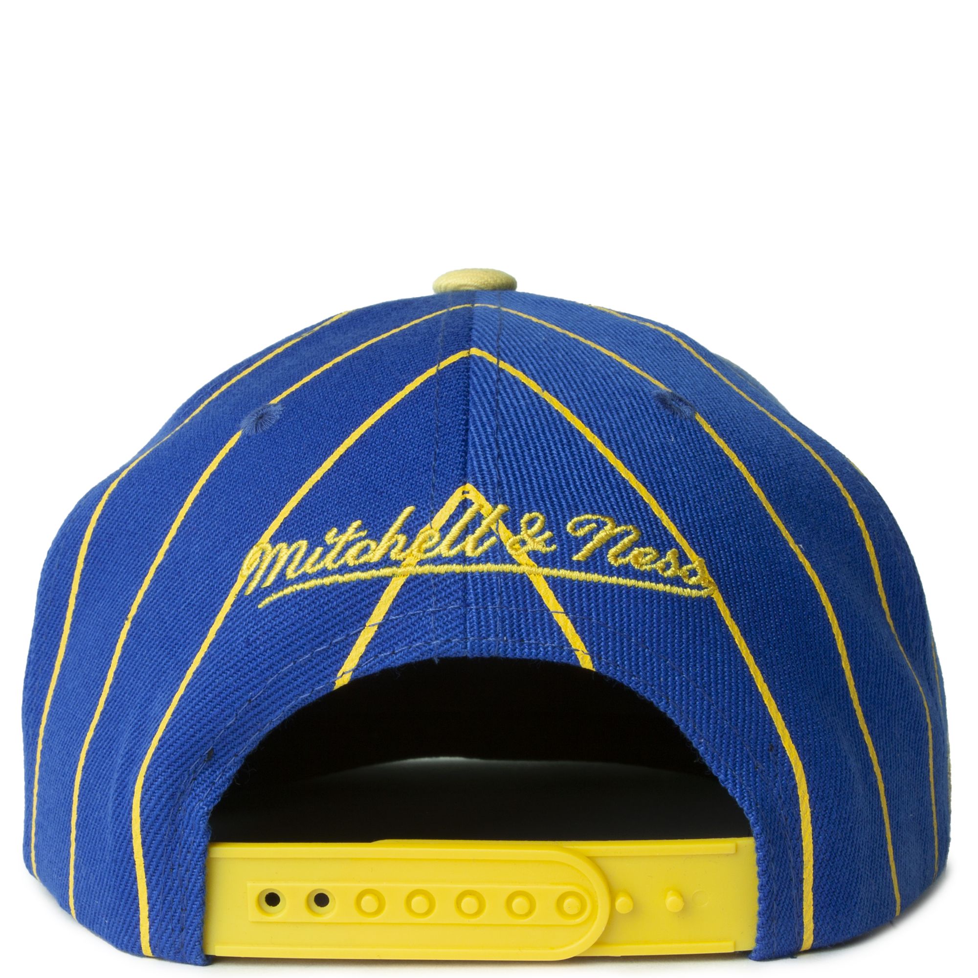 Mitchell & Ness Golden State Warriors Paintbrush Snapback Hat Adjustable  Cap HWC - Yellow/Navy/White, One Size