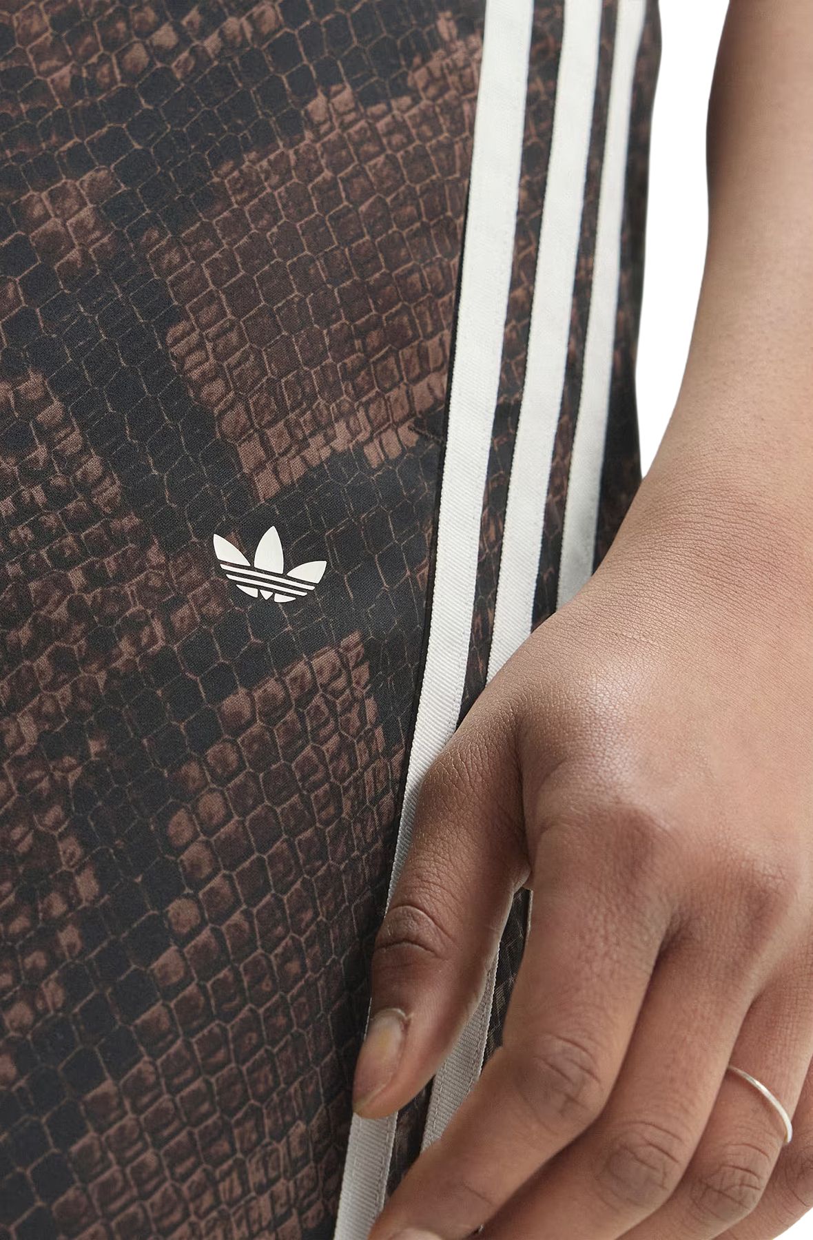 ADIDAS Satin Snake Print Wide Leg Track Pants KX1887 - Shiekh