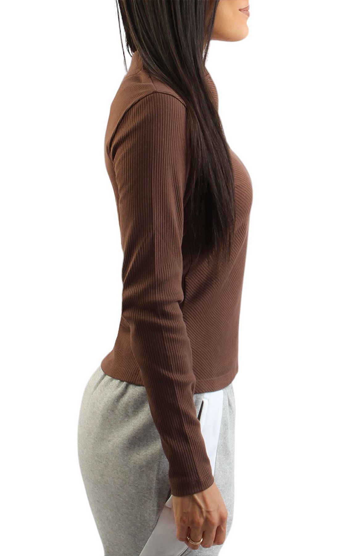 PUMA CLASSICS RIBBED LONG SLEEVE Brown 62663265 - Shiekh