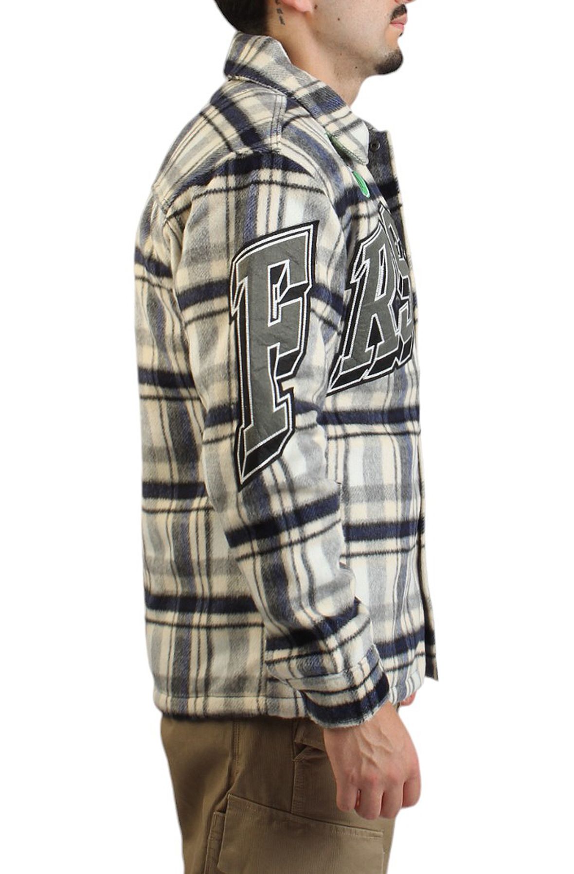 FIRST ROW Poplin Patch Shacket FRJ2067-HGREY - Shiekh