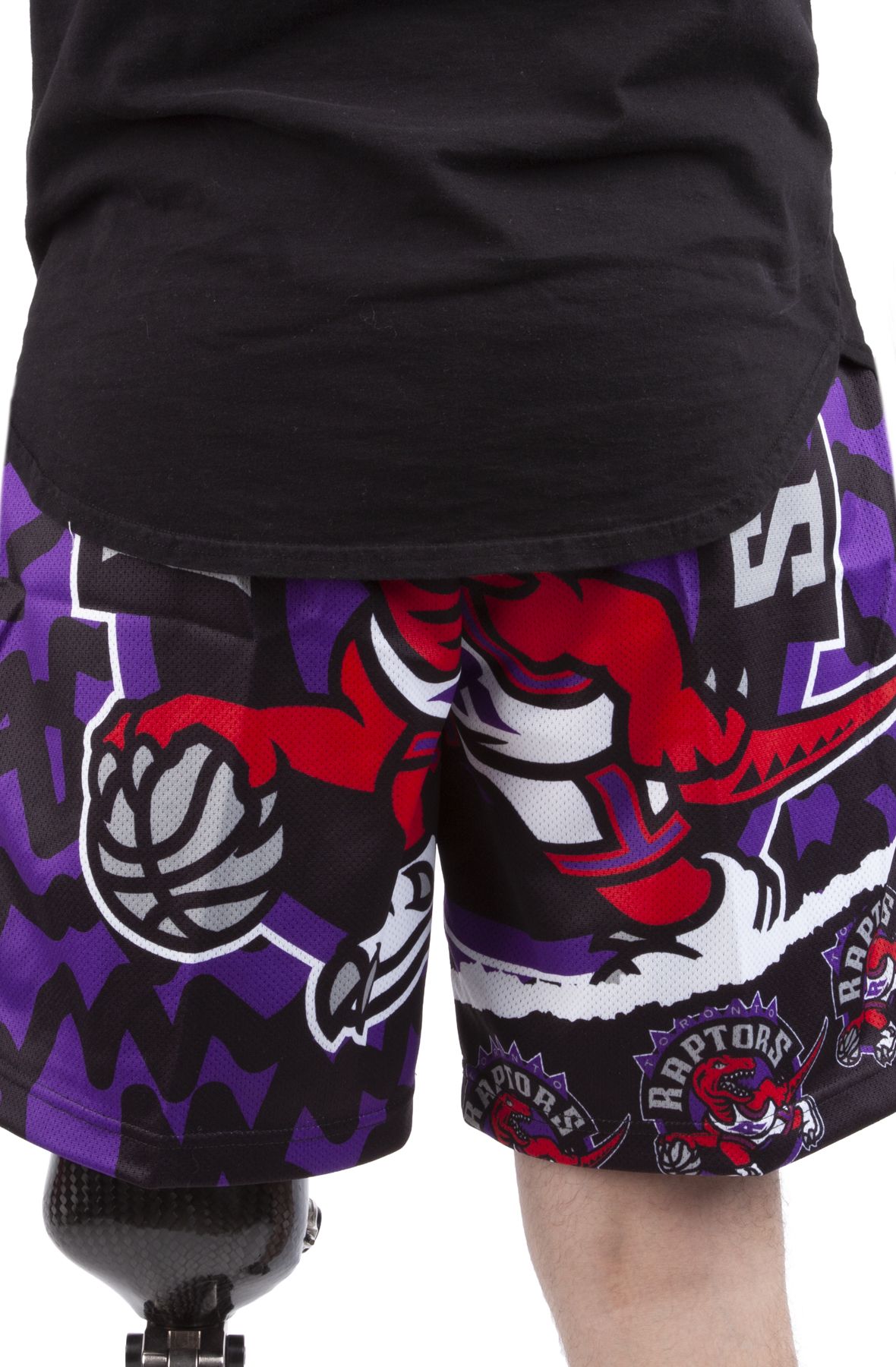 Basketball Shorts Mitchell & Ness NBA Jumbotron Mesh Shorts Raptors black / white / purple / red - L