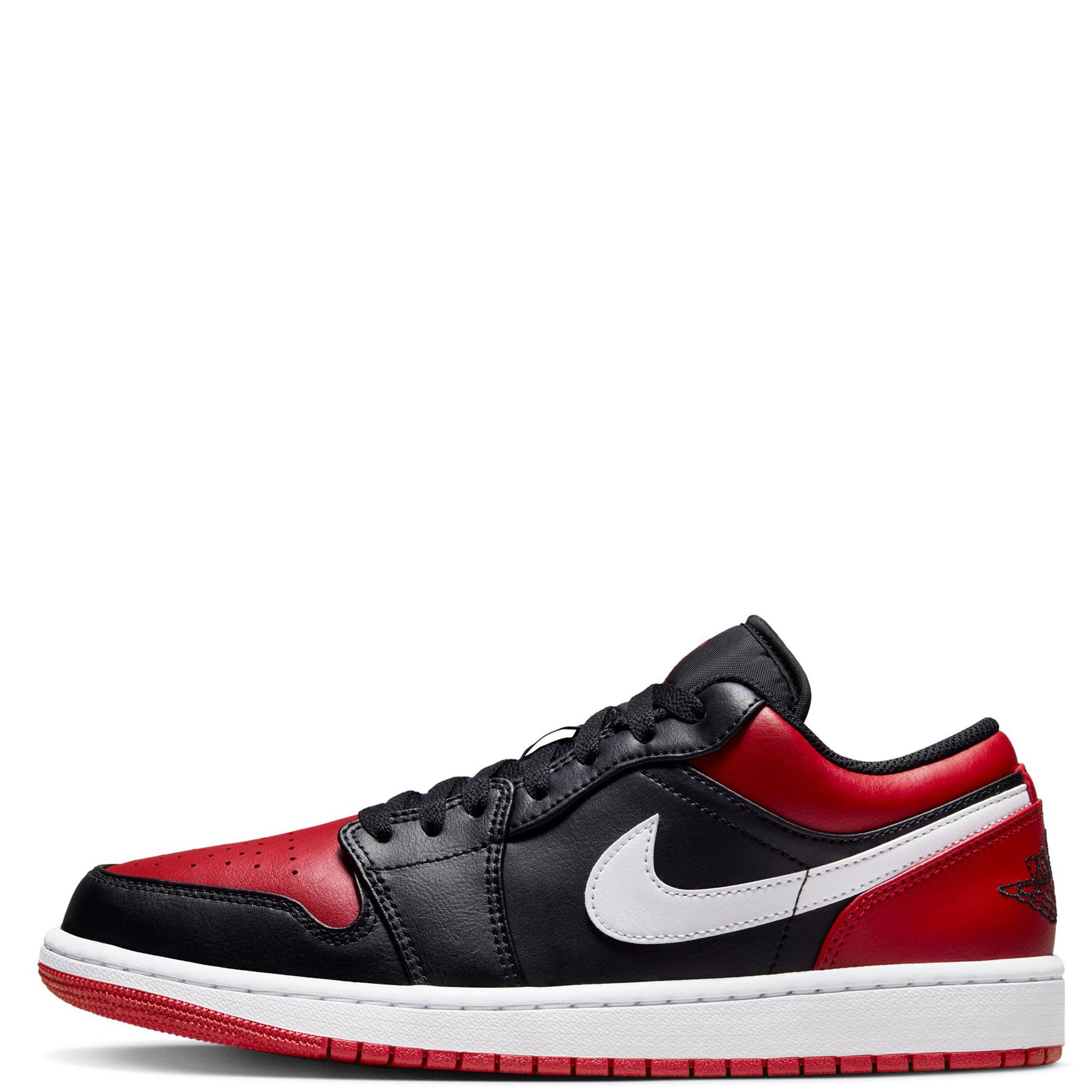 Air Jordan 1 low sneakers in black and gym red
