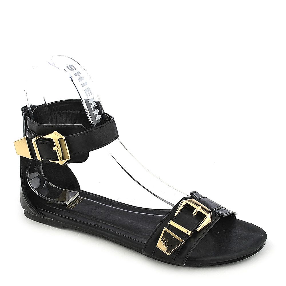 SHIEKH Hosea Flat Sandal HOSEA/BLK - Shiekh