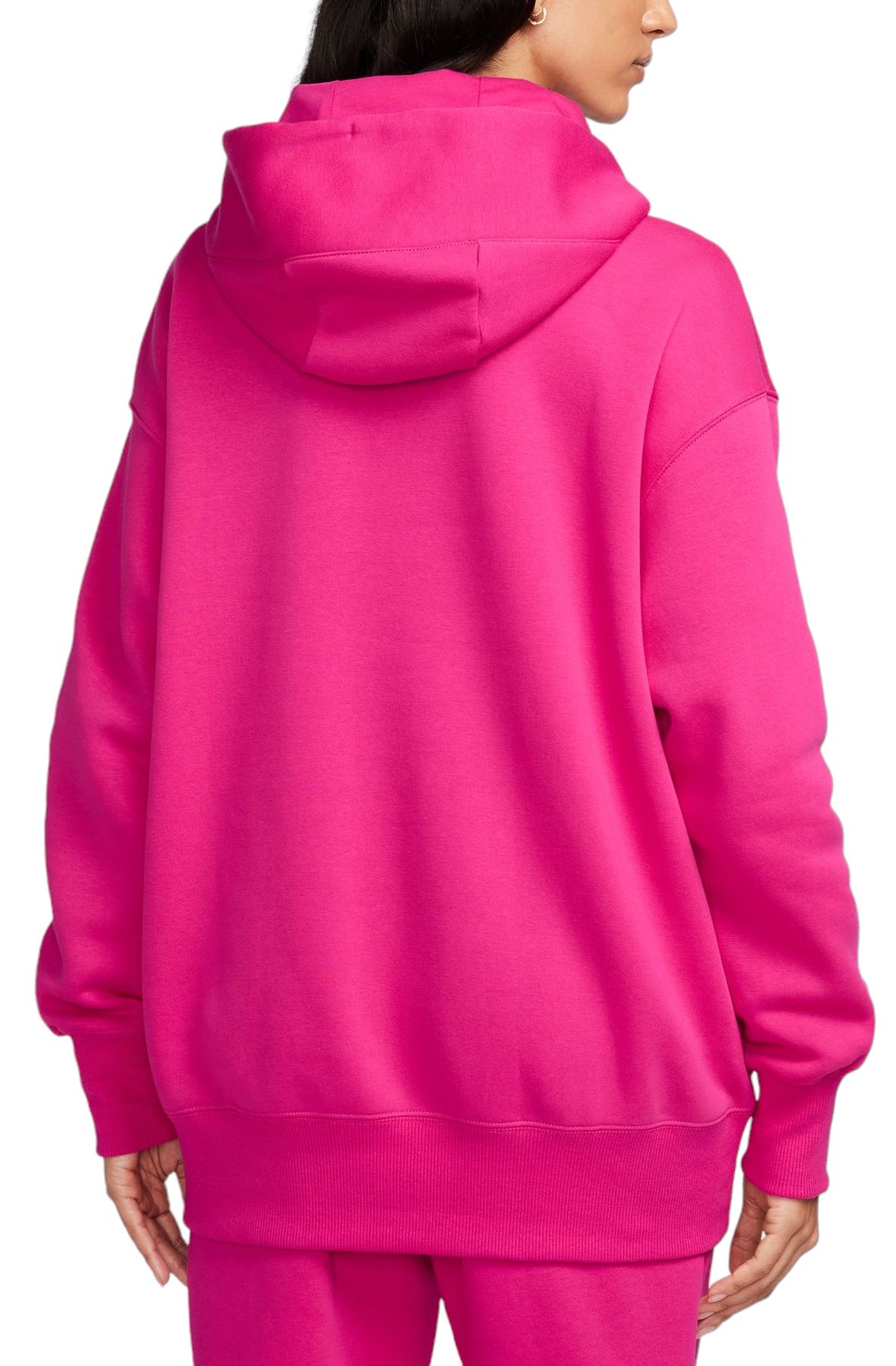 Nike Sportswear PHOENIX HOODIE LOOSE FIT - Sweatshirt - fireberry  black/pink 