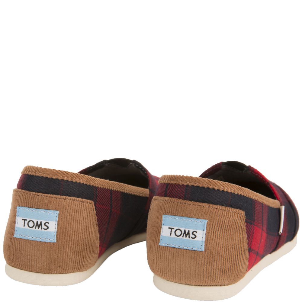 Tom TOMS Toms for Woman: Classic and Black Plaid Woven Flats 10008945