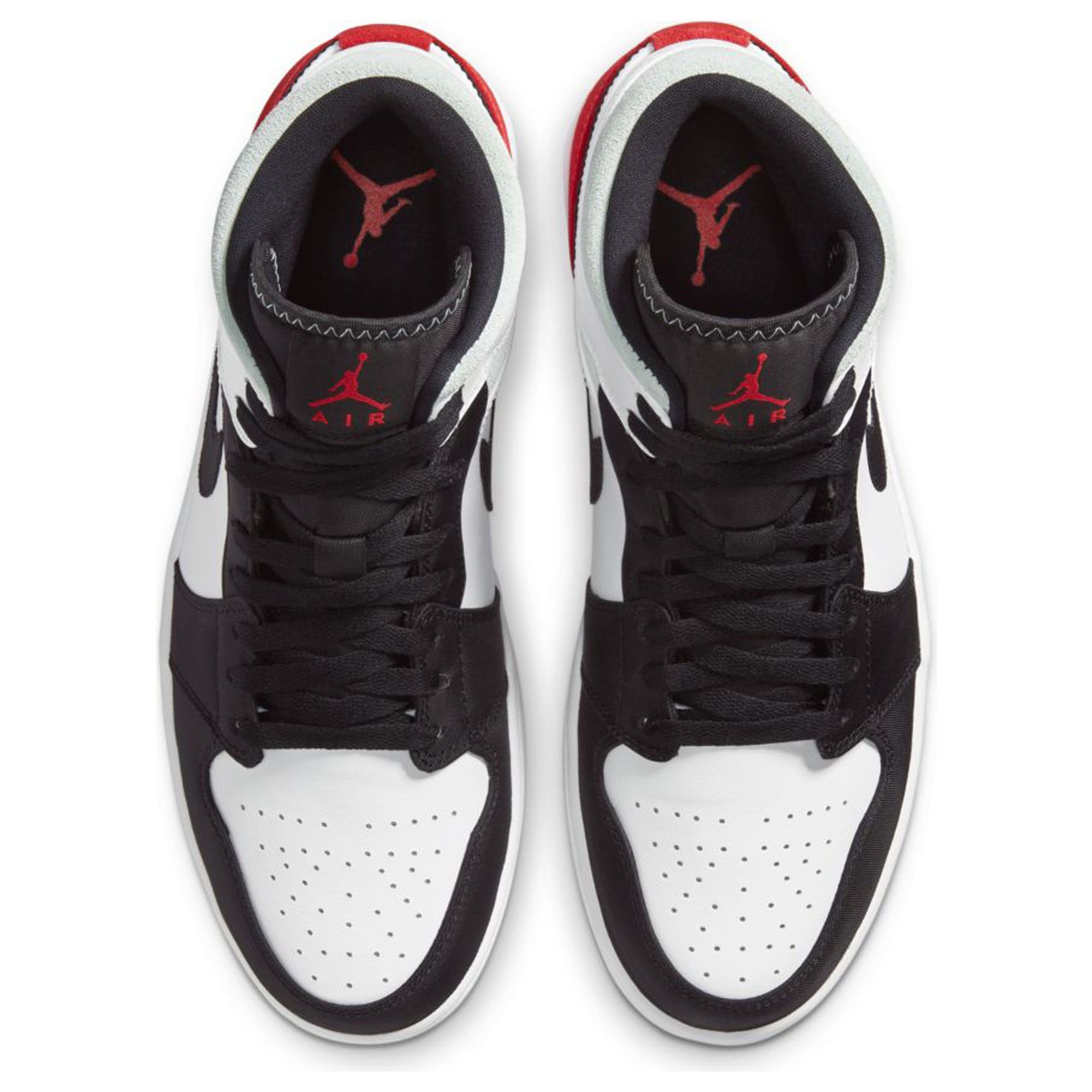 Air jordan 1 mid trainers white track red black sales igloo