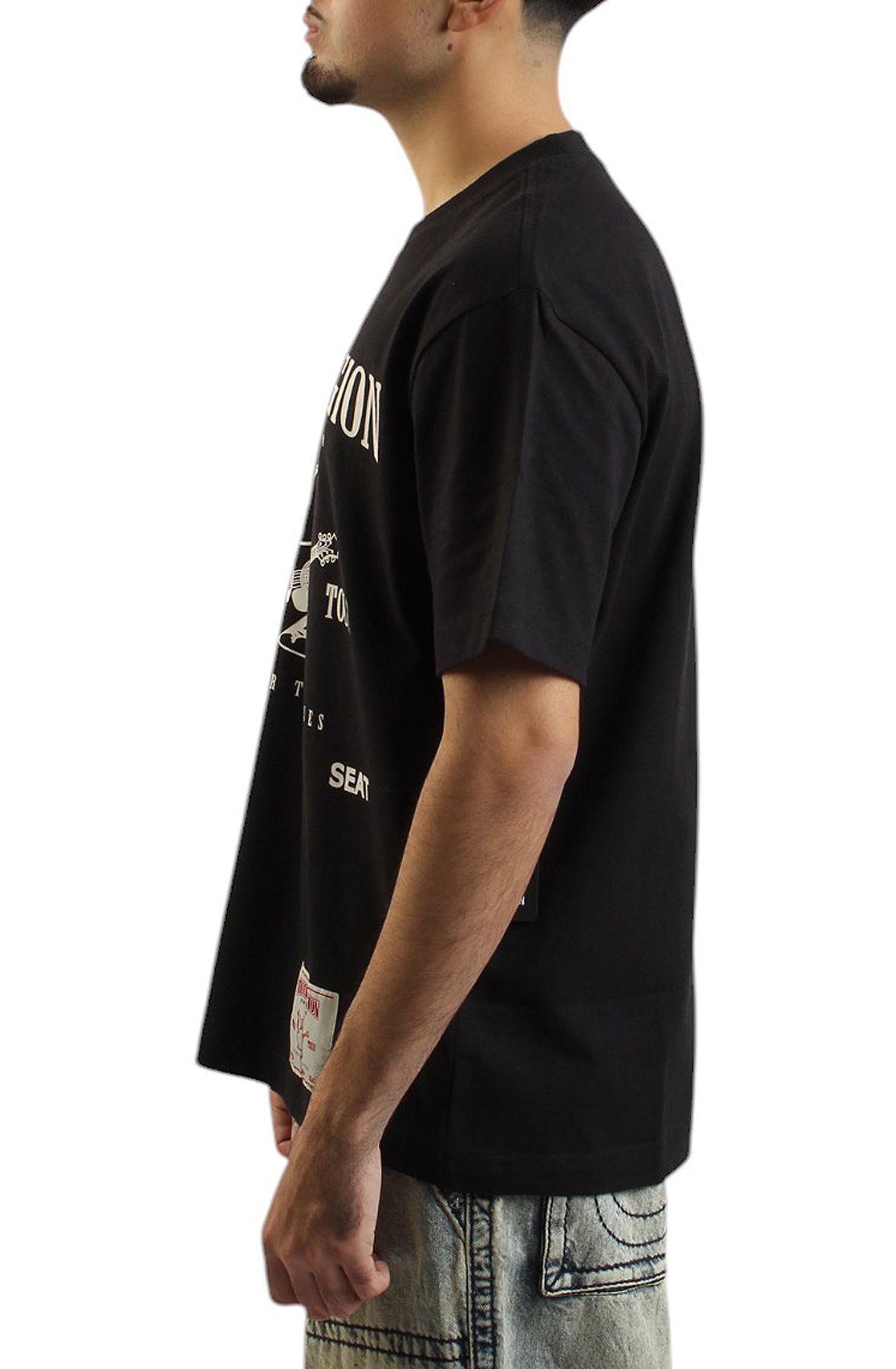 スペシャル特典 TRUE RELIGION Shiekh - 108913-JTBLK T-Shirt Seat Row Section パンツ