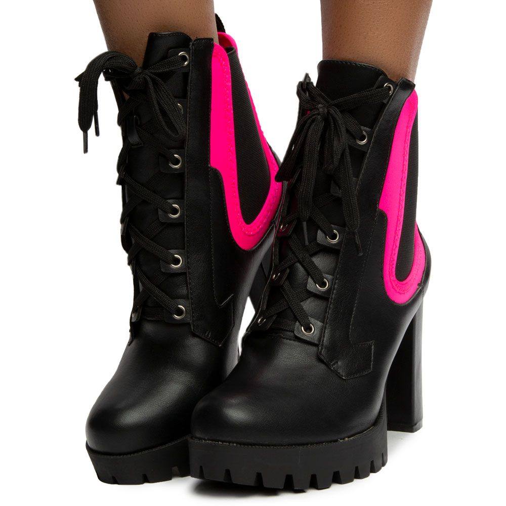 booties with a chunky heel