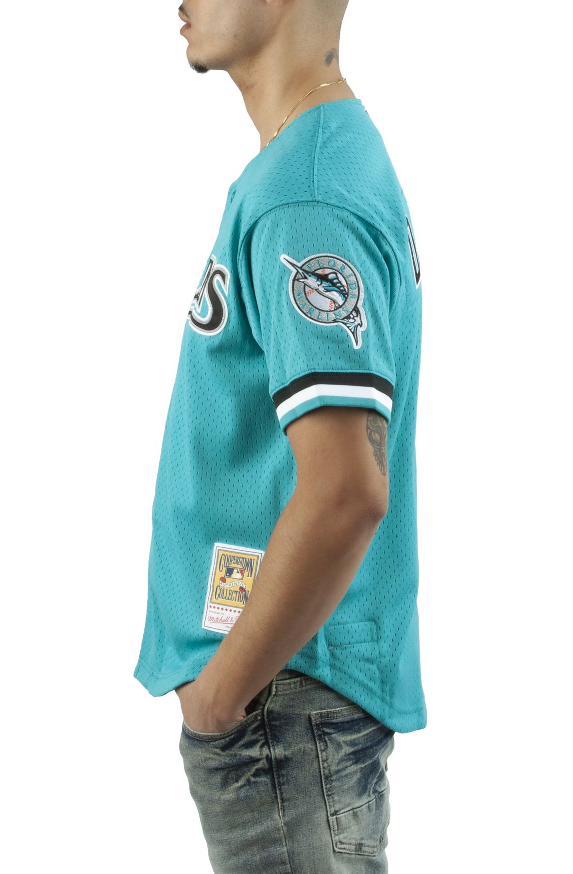 MITCHELL AND NESS FLORDIA MARLINS JERSEY ABBF3104-FMA95ADATEAL - Shiekh