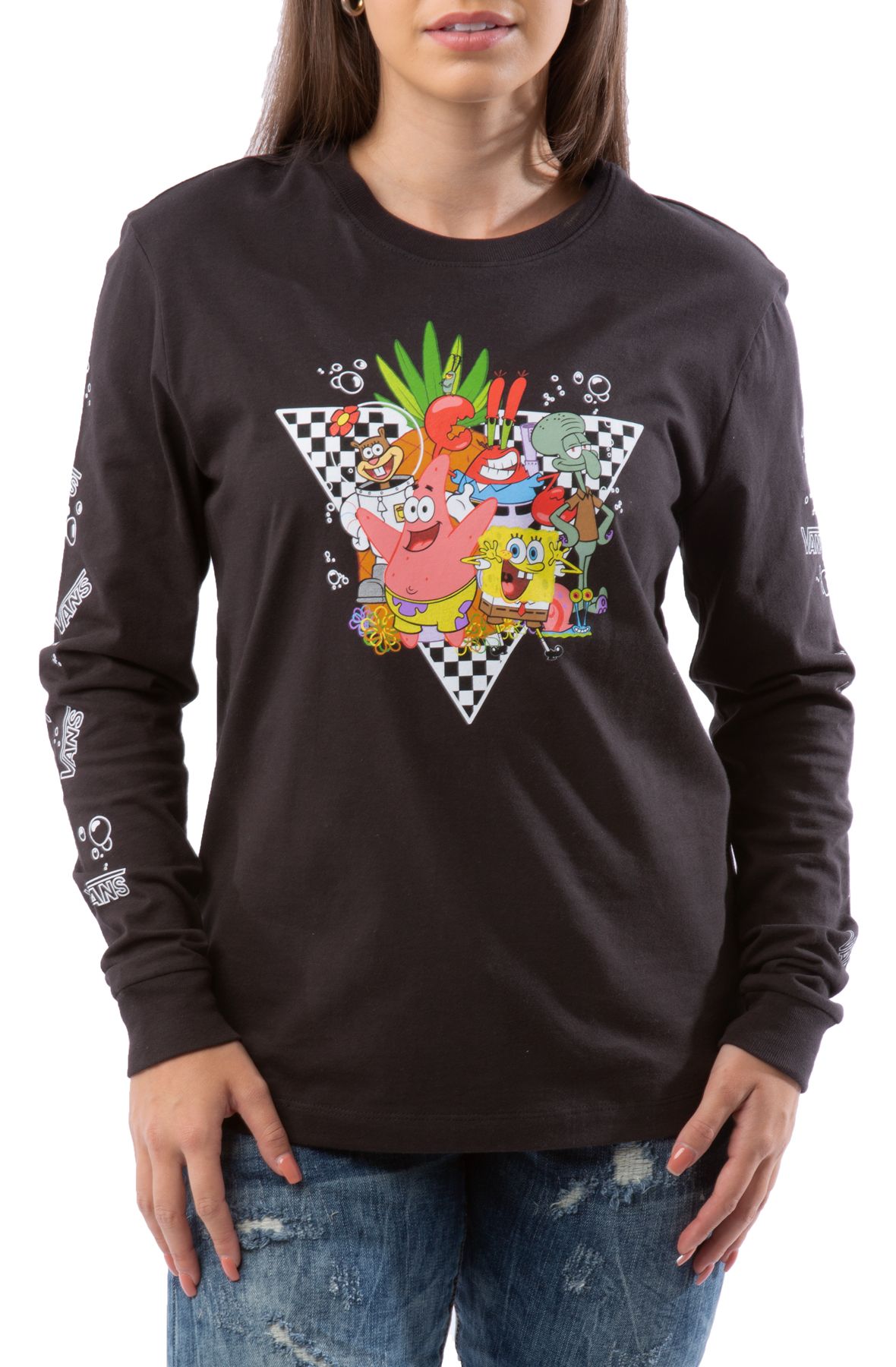 VANS X Spongebob Bikini Bottom Long Sleeve Tee VN0A5I3FYZS - Shiekh