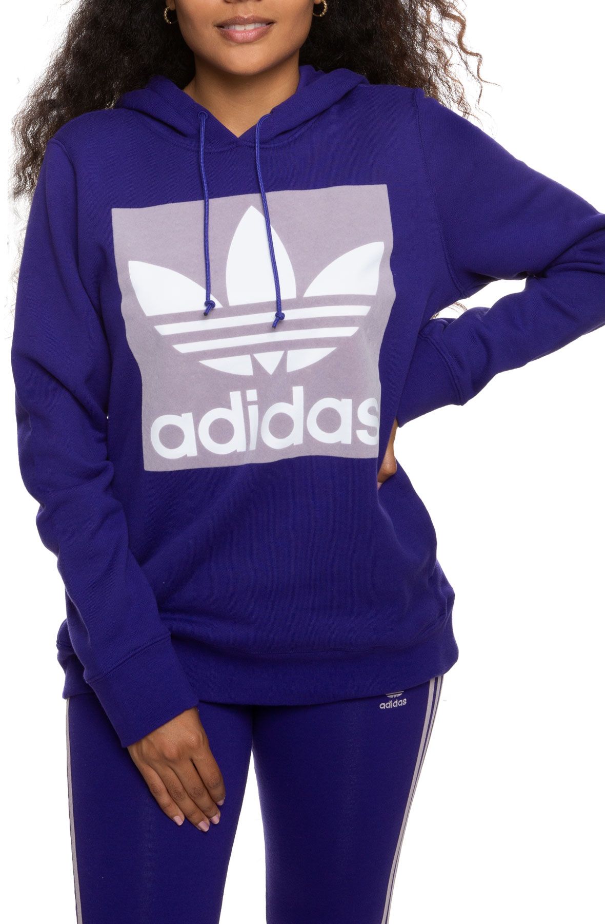 purple adidas hoodie womens