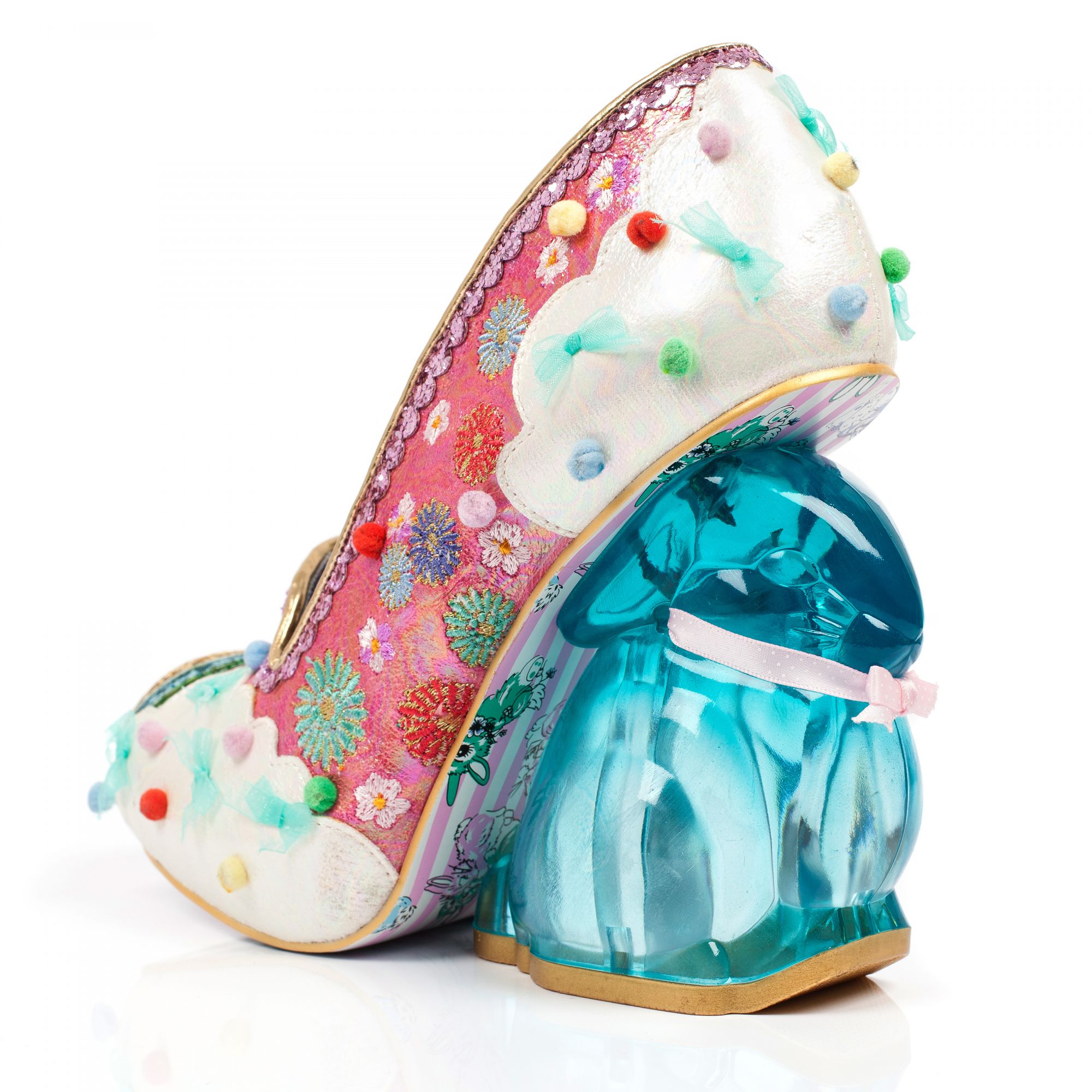 IRREGULAR CHOICE Women's Rain Bunny Heels 4107-13B/PINK - Shiekh