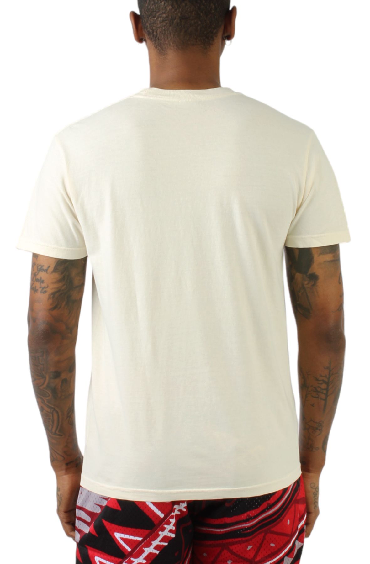 Mitchell & Ness Chicago Bulls Hardwood Classics Sidewalk Sketch | Off-White T-Shirt Large