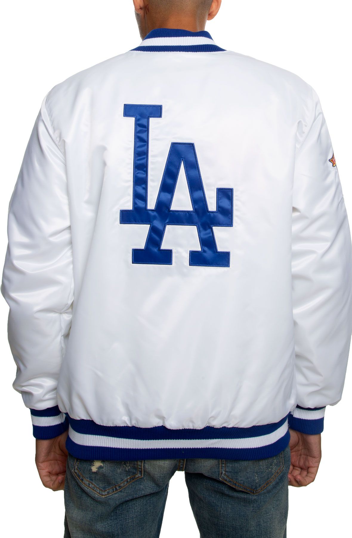 New Rare Womens Starter Los Angeles Dodgers Jacket Blue White Size XL