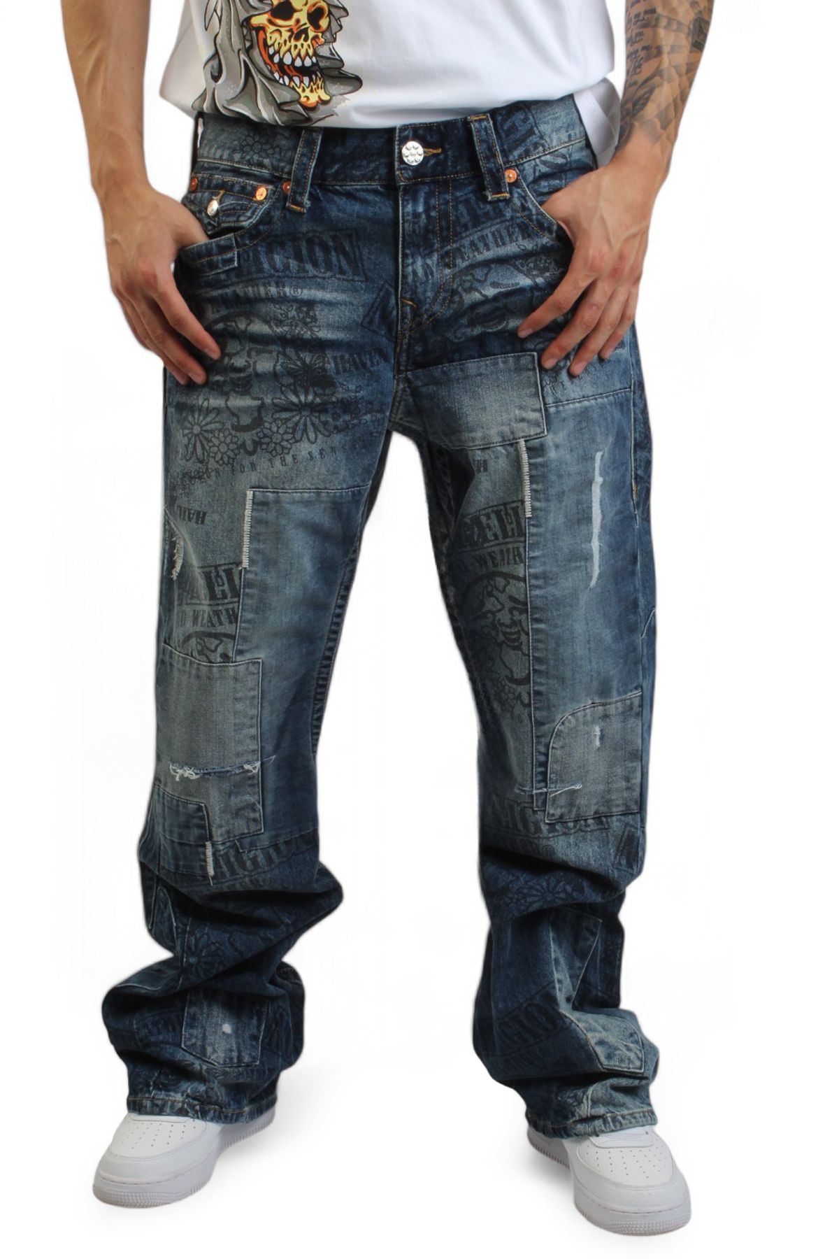 True Religion Jeans Women Size 28 blue denim Super Joey T
