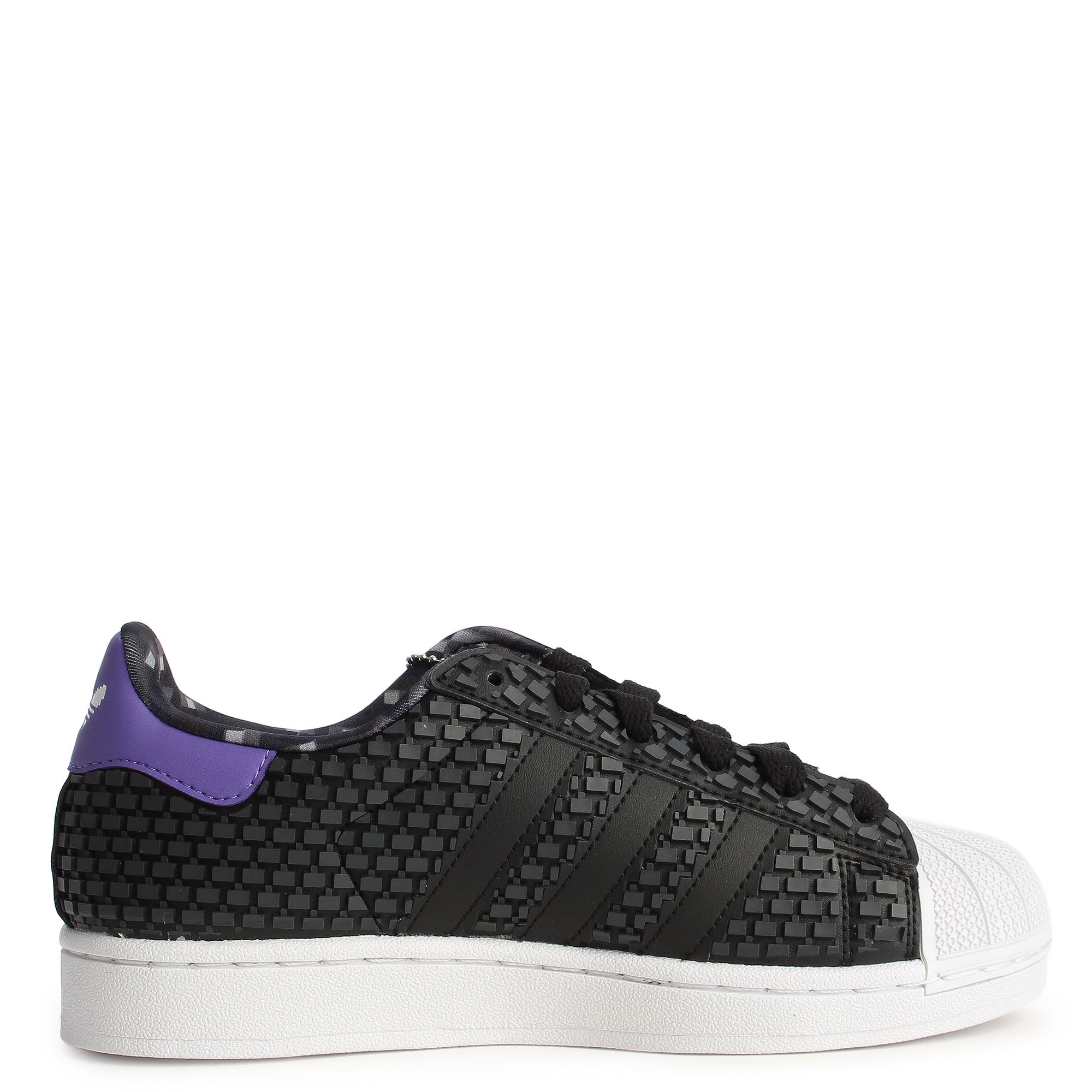 adidas Minecraft Superstar II Shoes Black 7 - Kids Originals