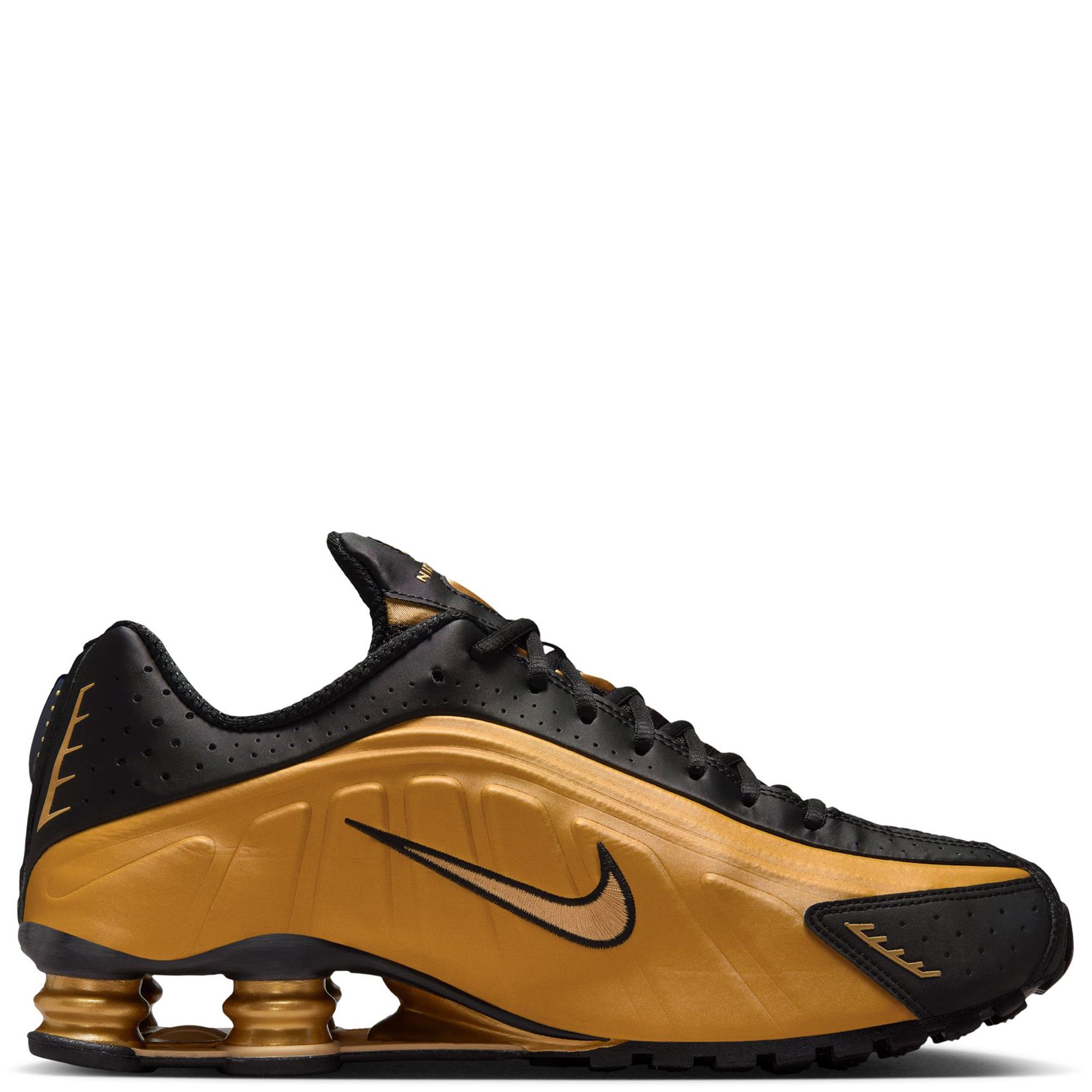 Nike Shox R4 Men\'s Black and Gold Athletic Shoes New NIKE Shox R4 HQ1988 700 - Shiekh main image 4