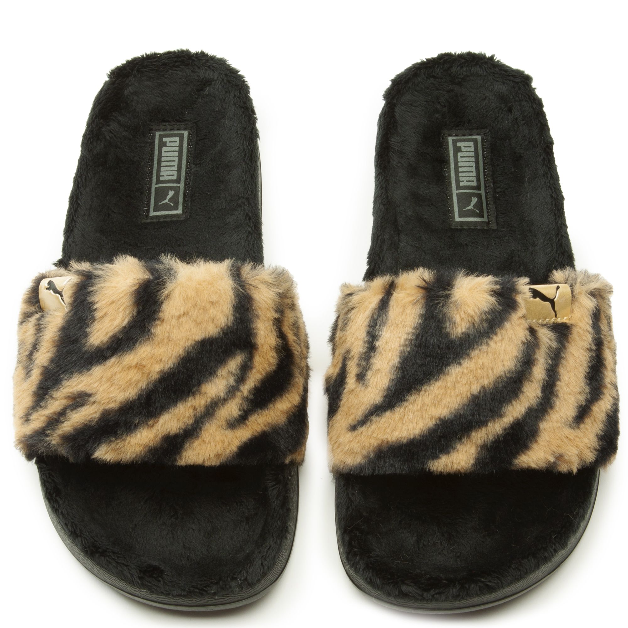 Puma furry shop slides zebra