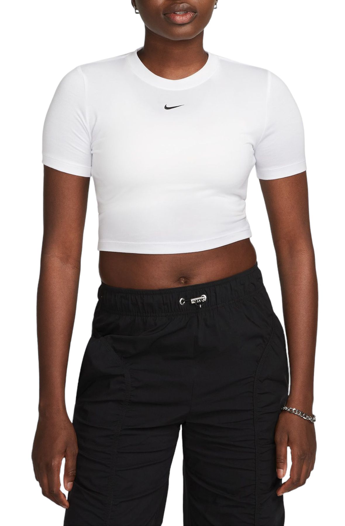 Nike Women's Sportswear Cropped Basketball Jersey, XL, White