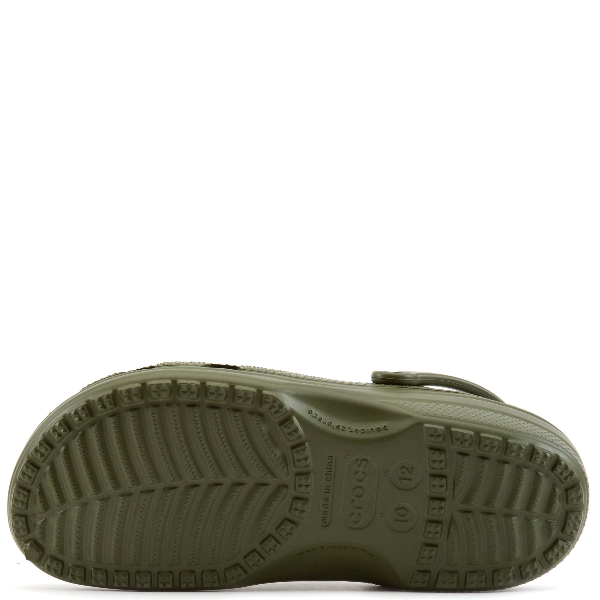 Army green outlet crocs size 10